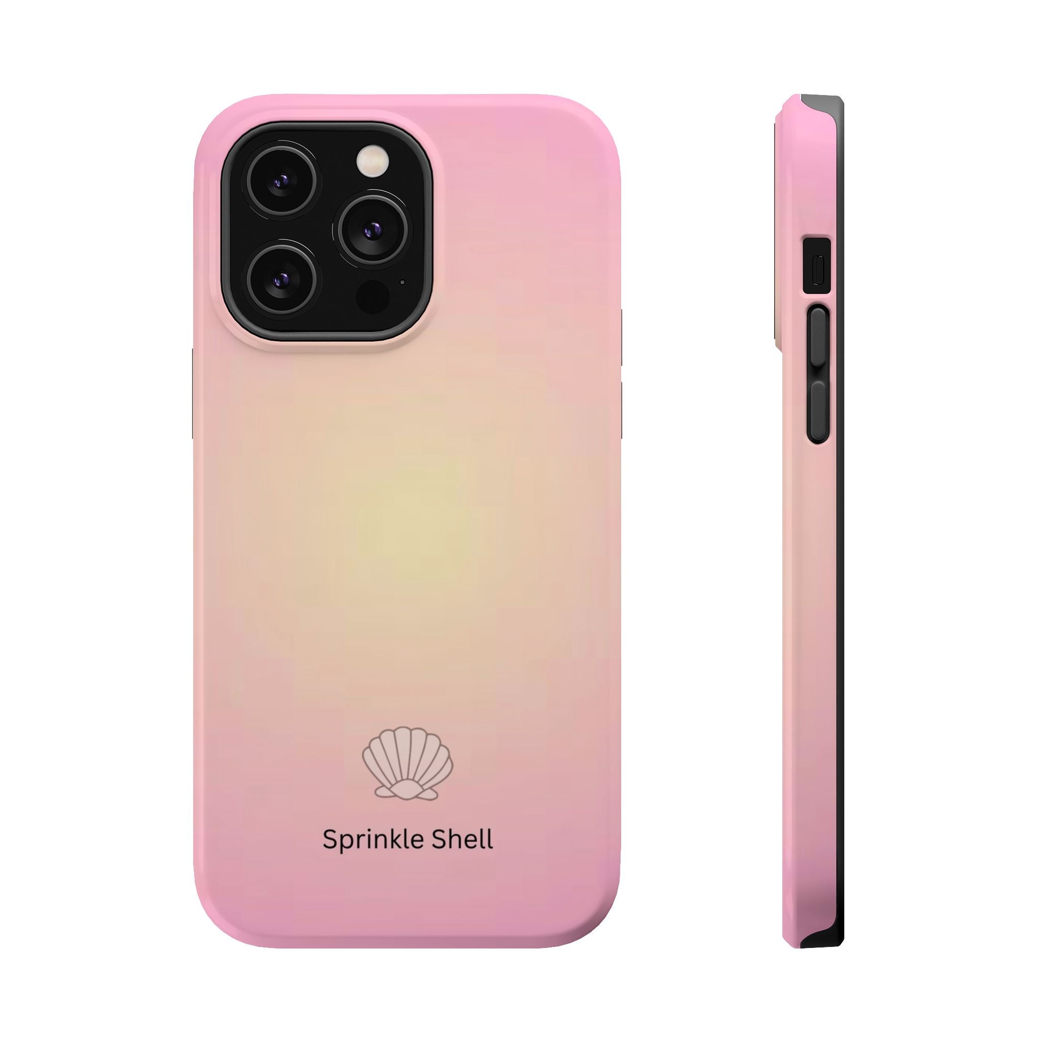 MagSafe light pink and yellow aura case