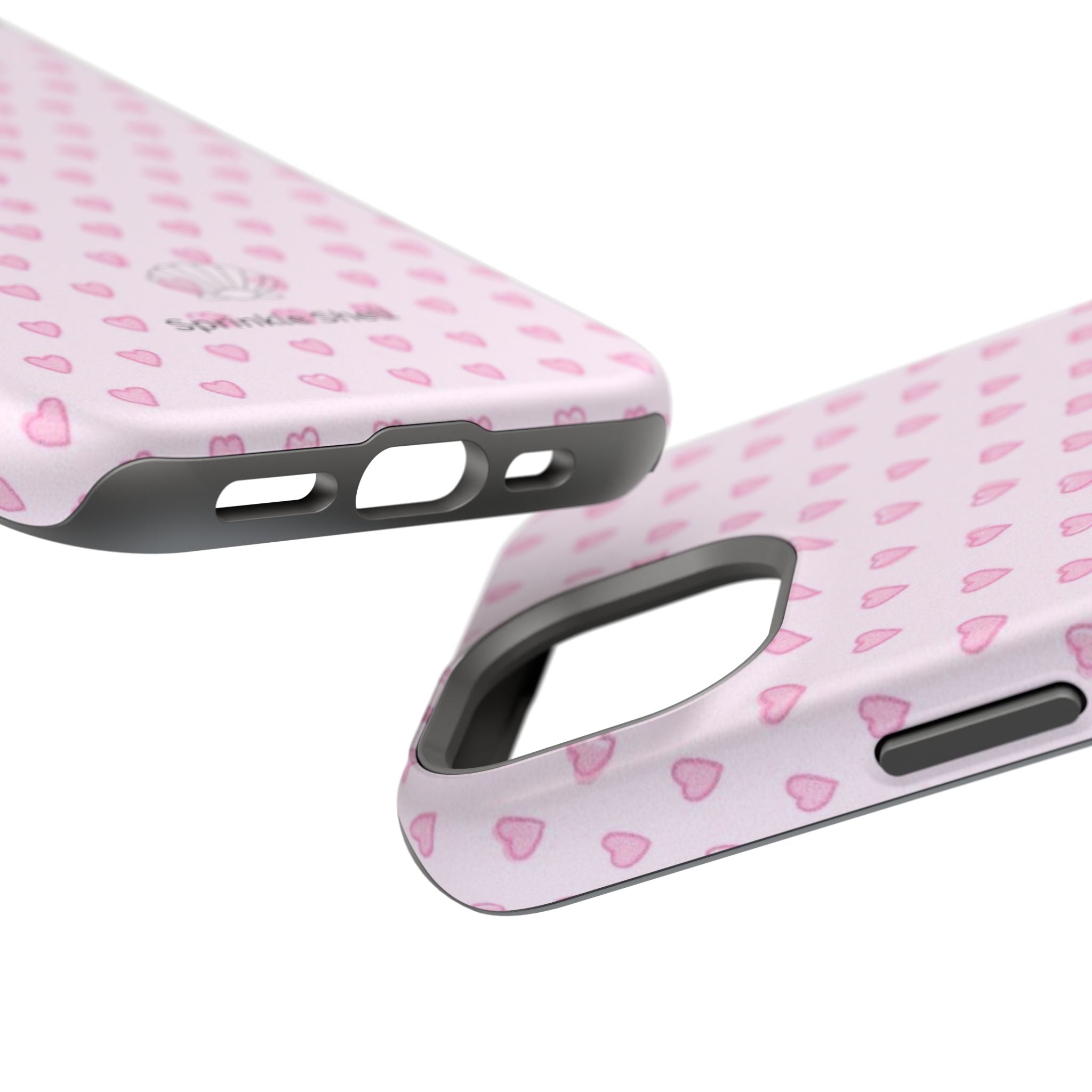 MagSafe pink hearts case