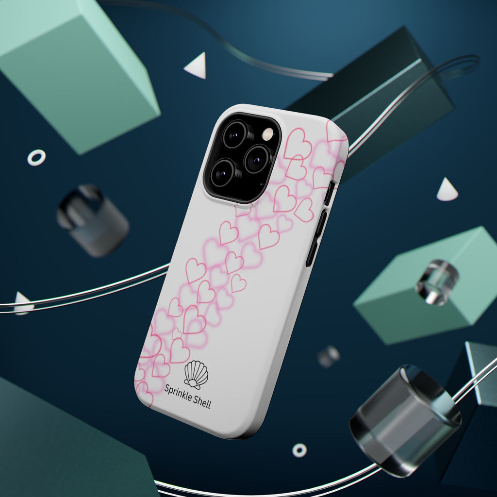 MagSafe pink hearts phone case