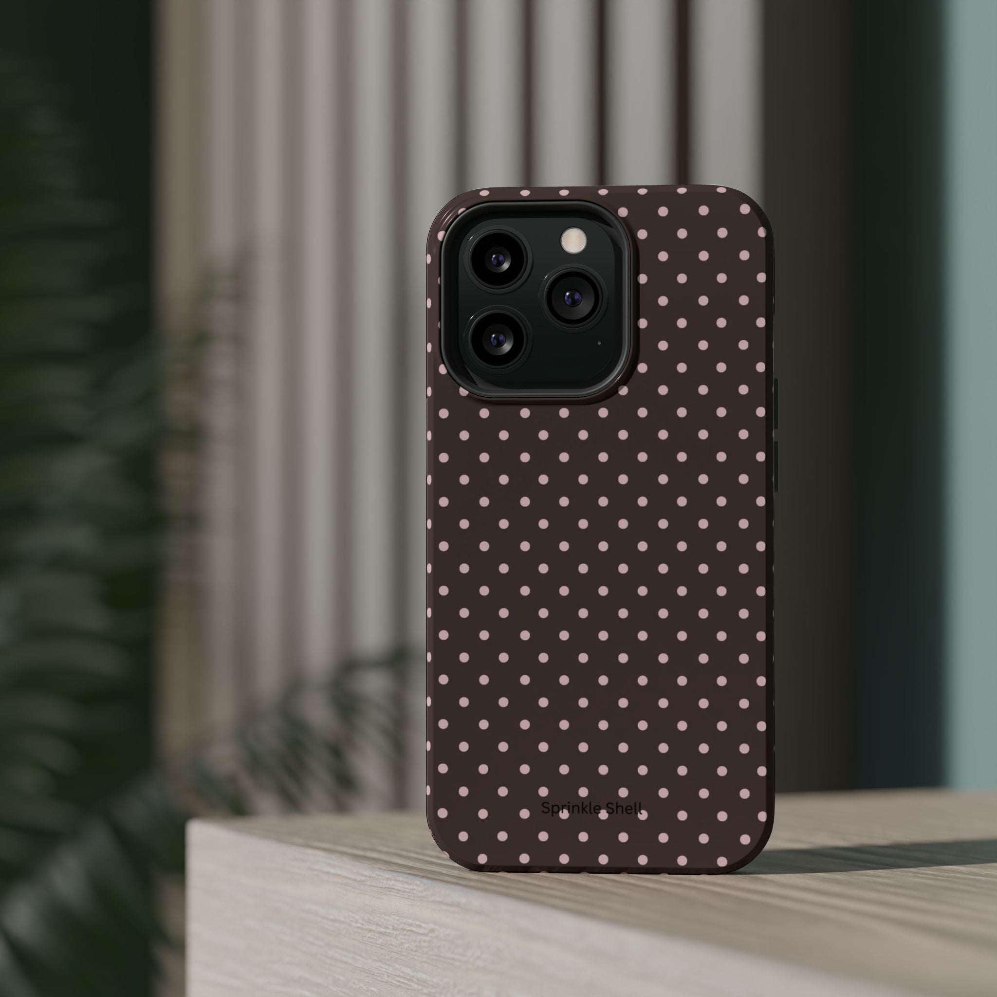 MagSafe Brown And Pink Polkadot Iphone Case