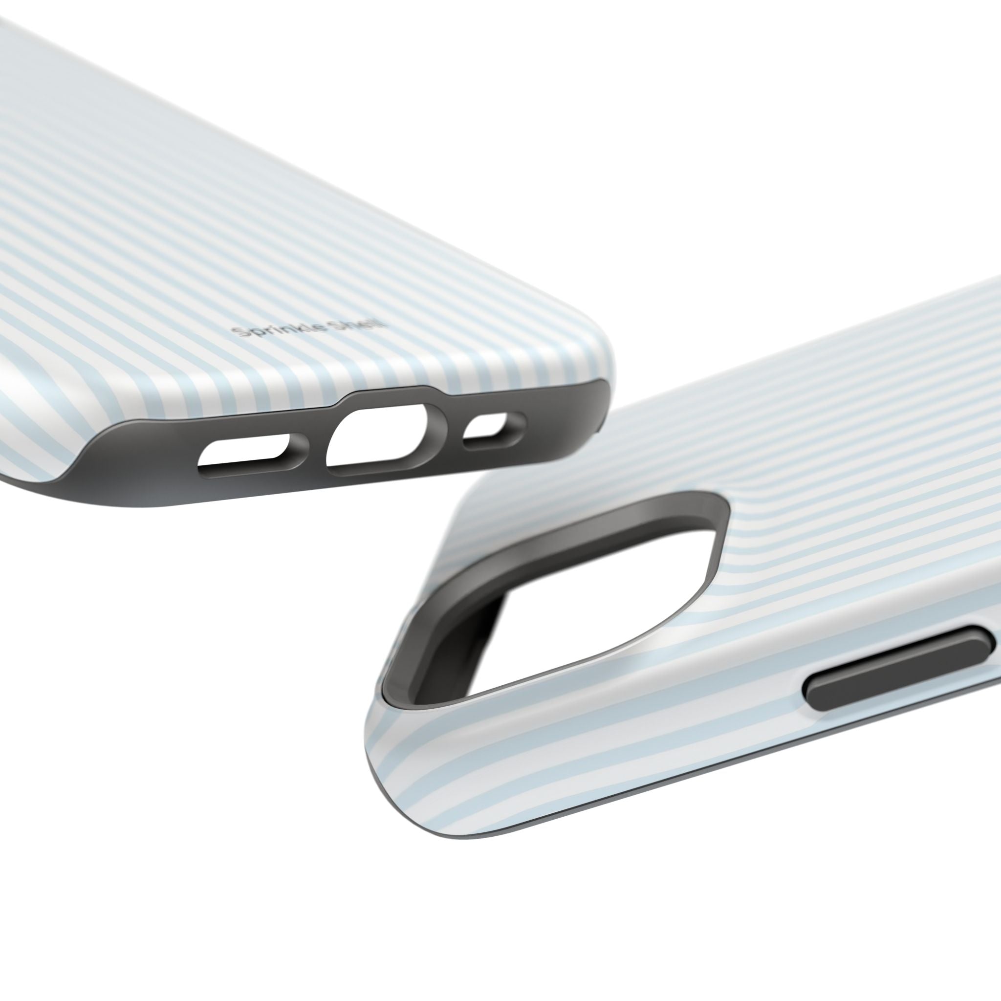 MagSafe light blue stripes iphone case