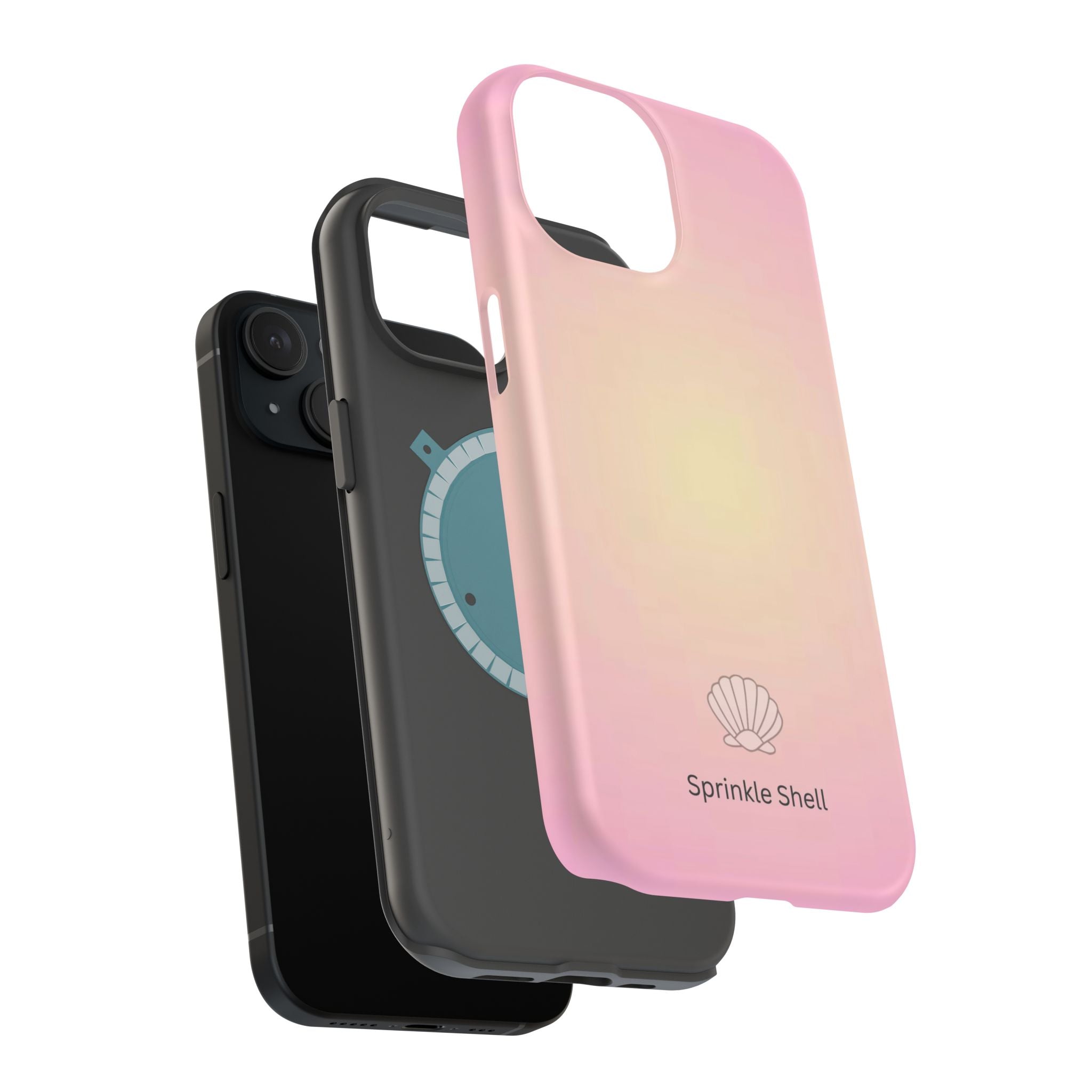 MagSafe light pink and yellow aura case