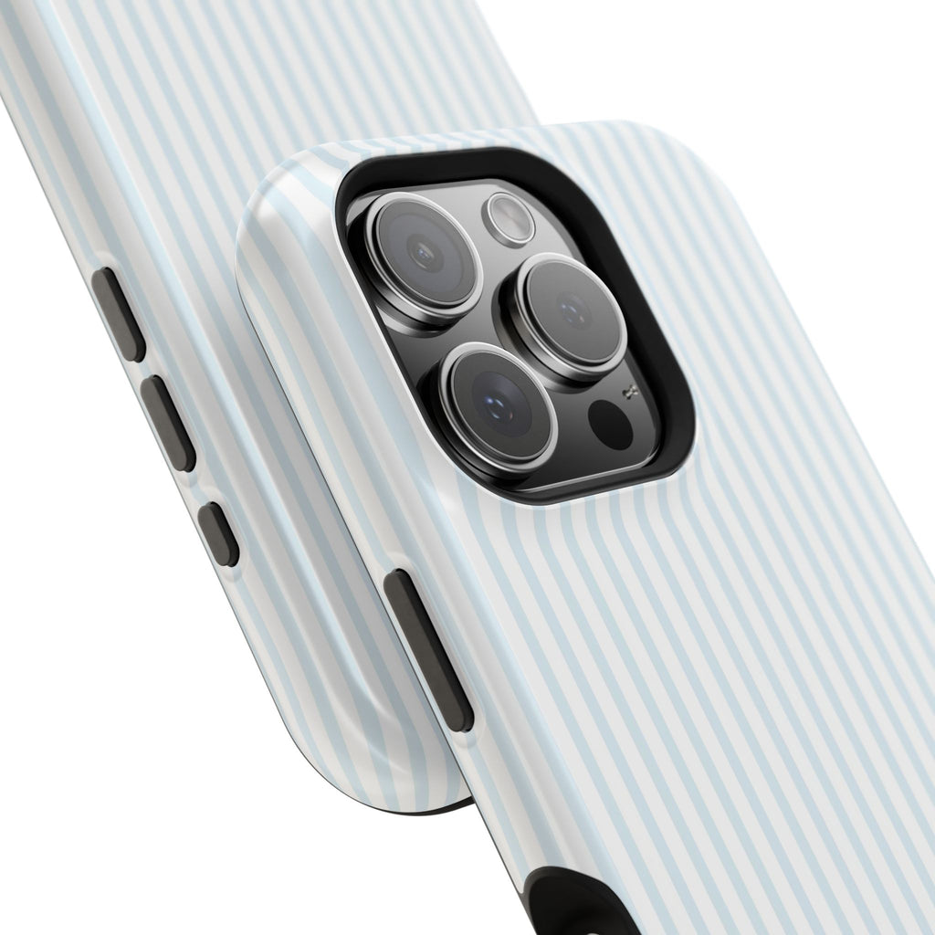 MagSafe light blue stripes iphone case