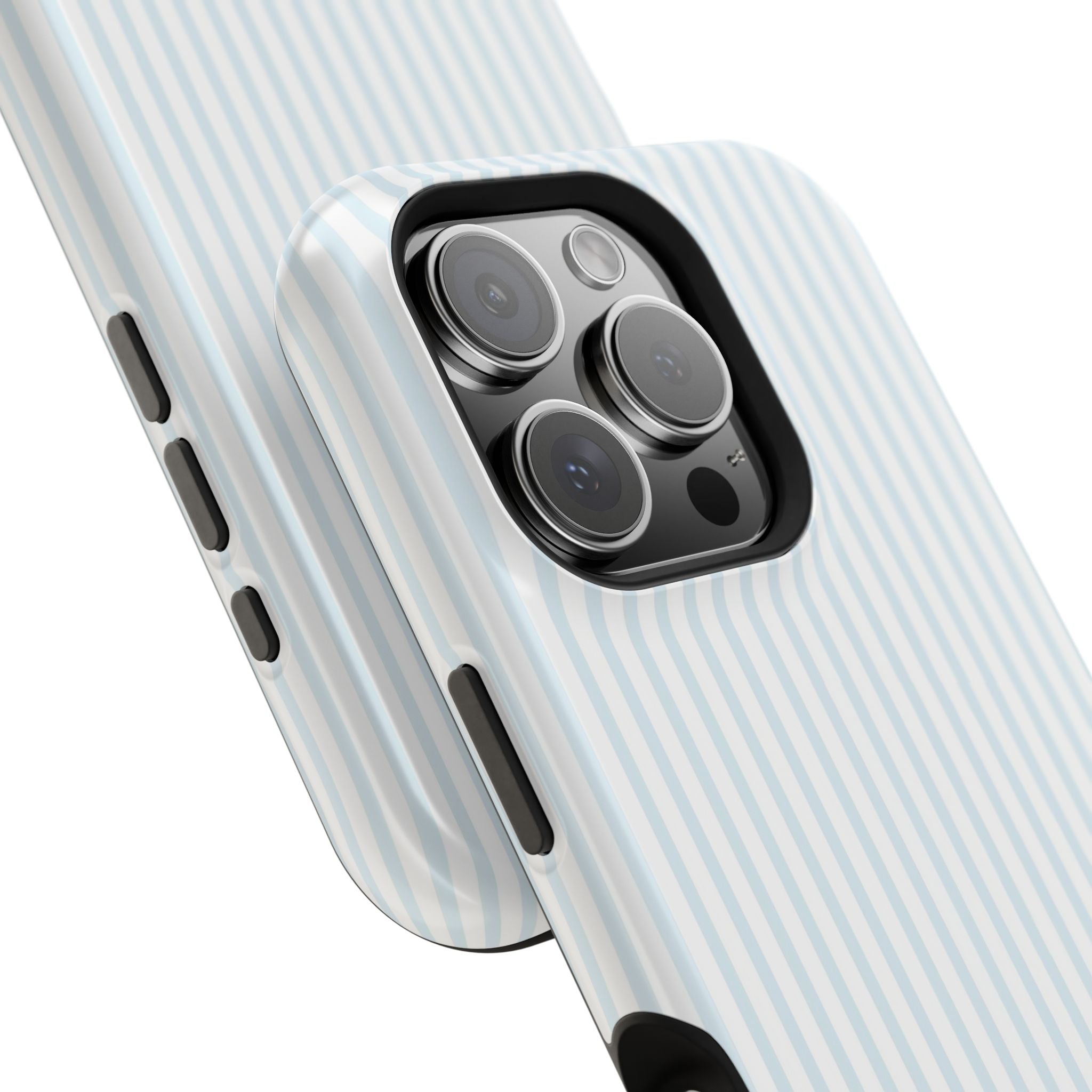 MagSafe light blue stripes iphone case