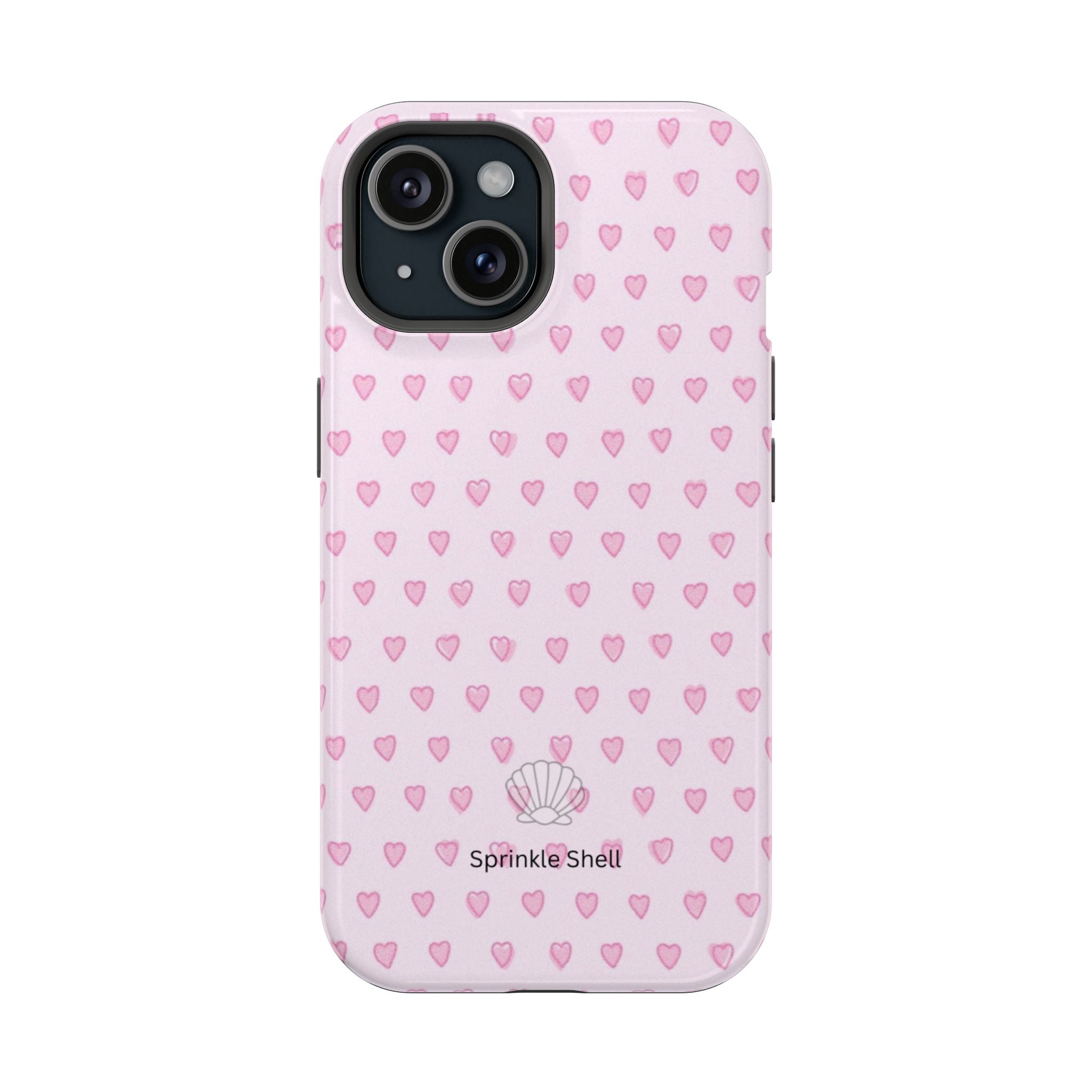 MagSafe pink hearts case