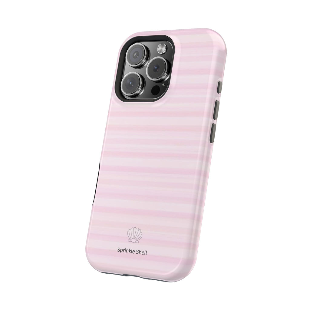 MagSafe pink stripes case