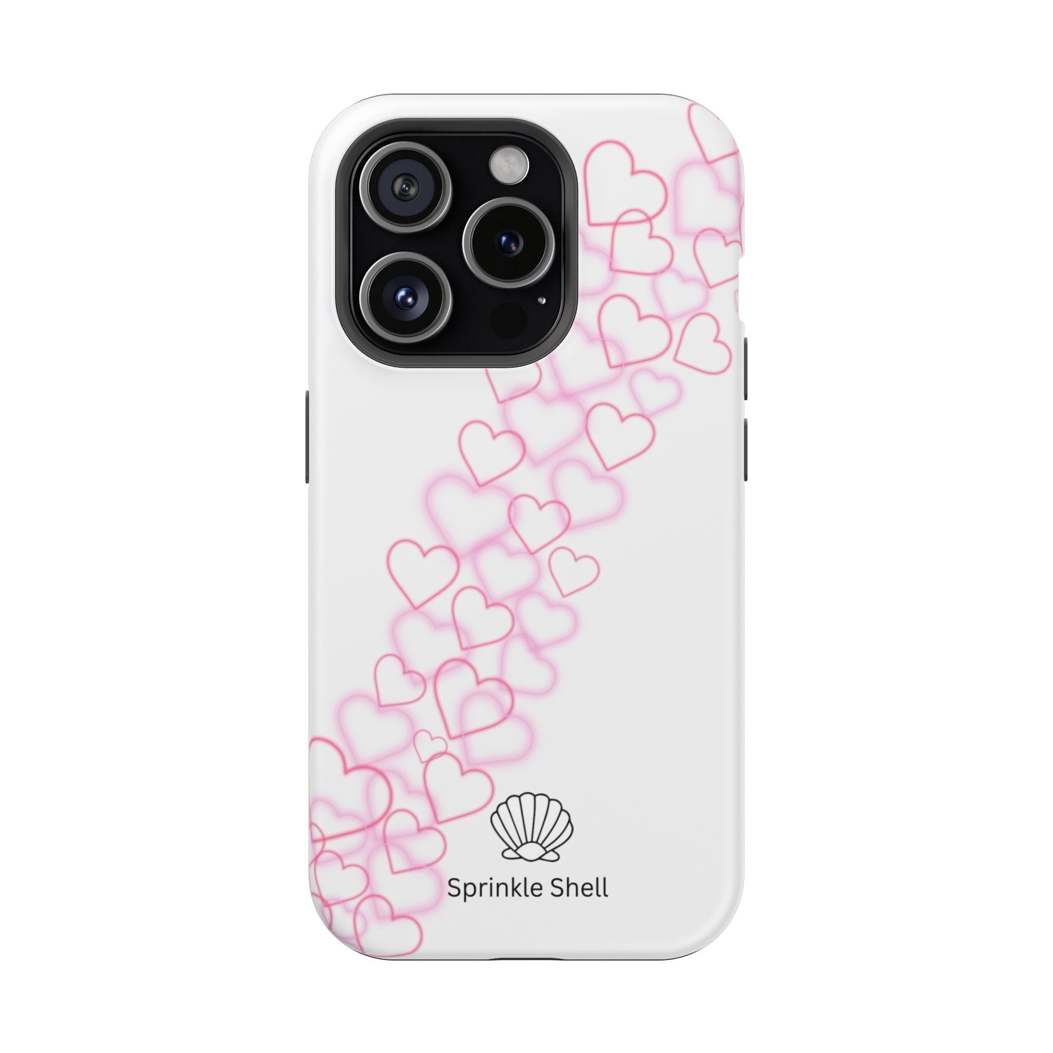 MagSafe pink hearts phone case