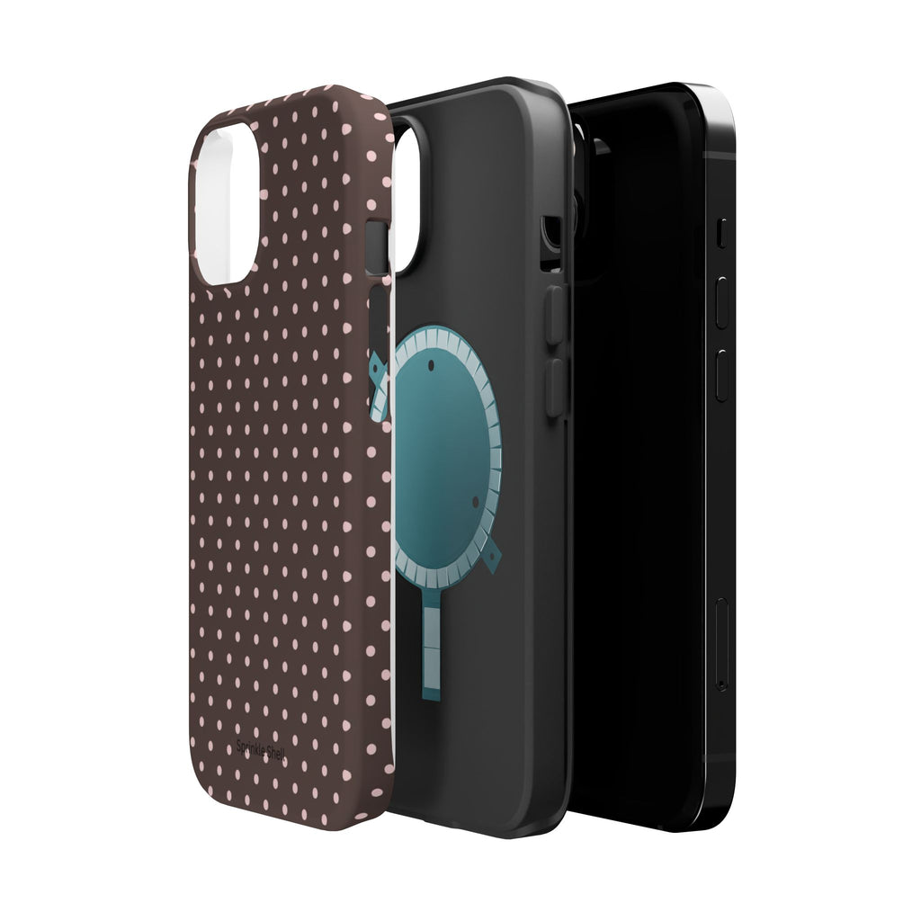 MagSafe Brown And Pink Polkadot Iphone Case
