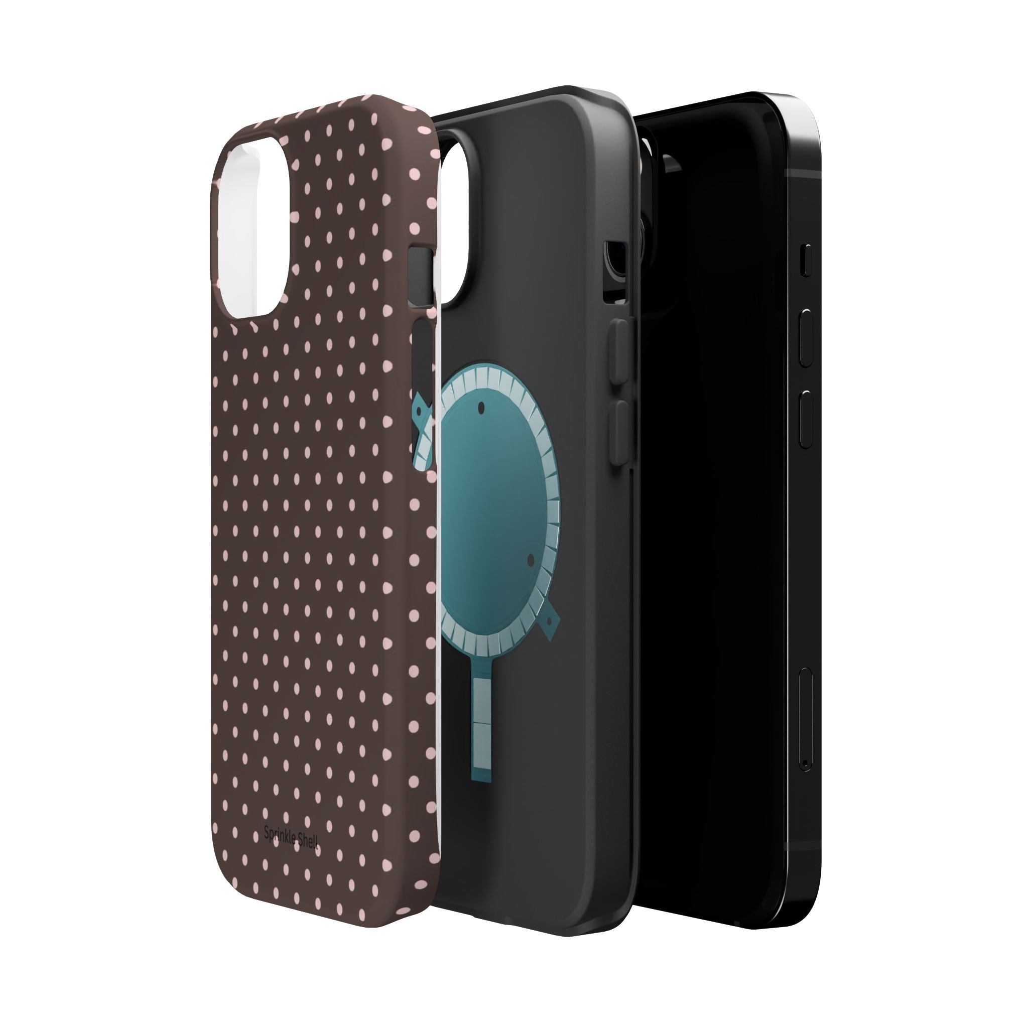 MagSafe Brown And Pink Polkadot Iphone Case