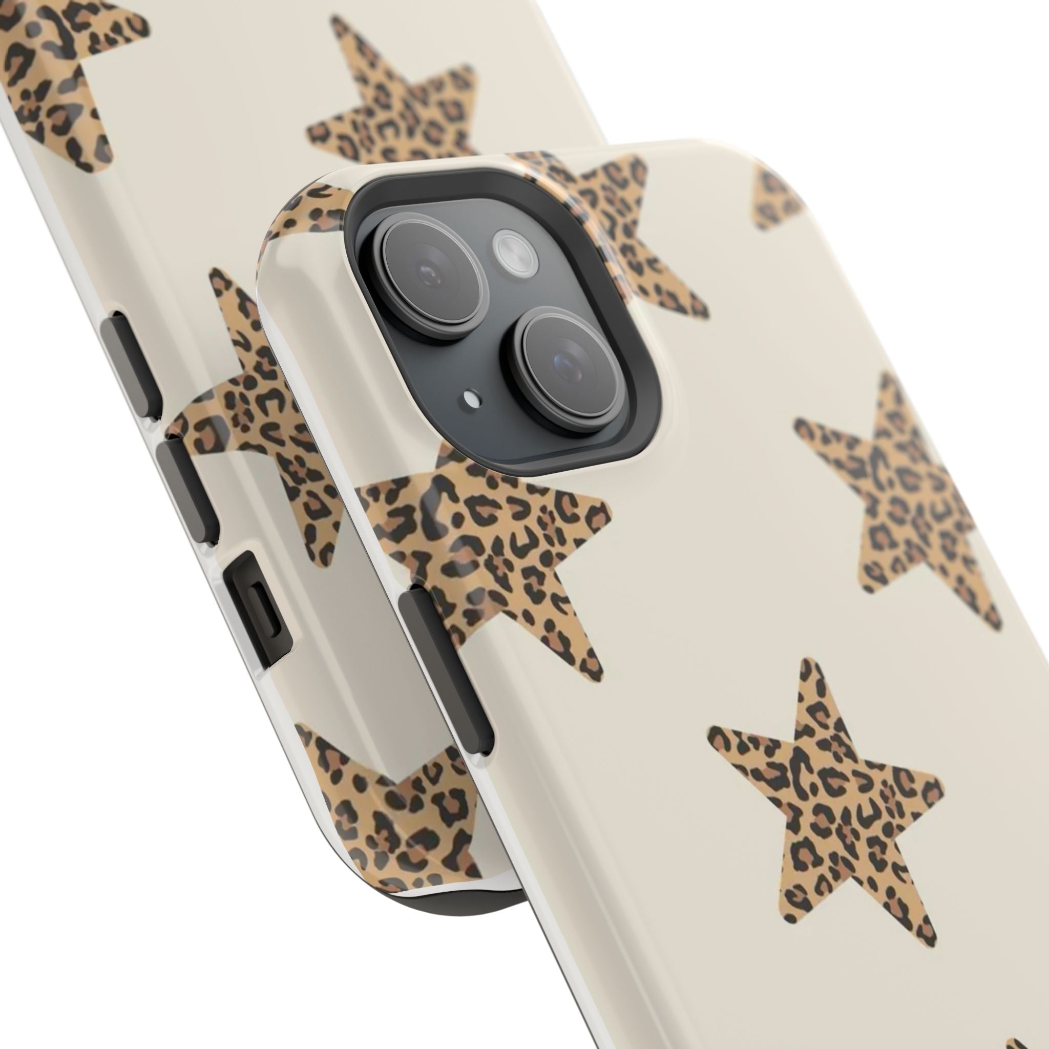 MagSafe Cheetah Print Stars iPhone Case