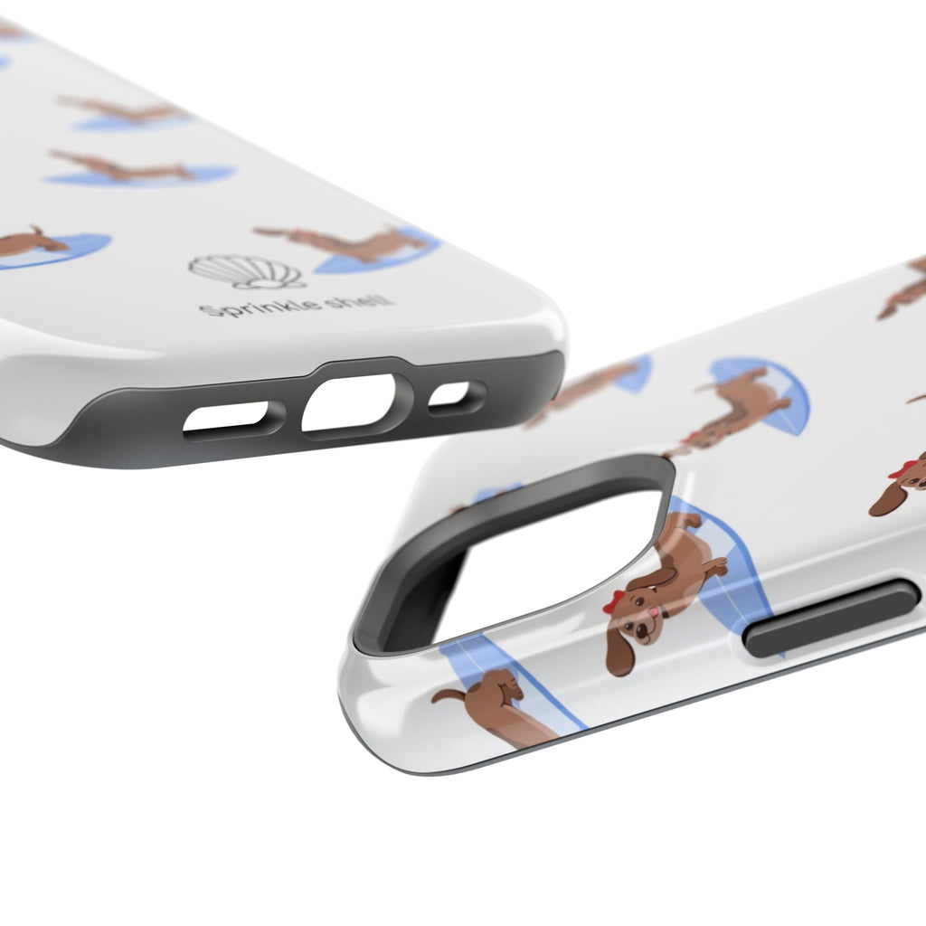 MagSafe surfing dachsund phone case