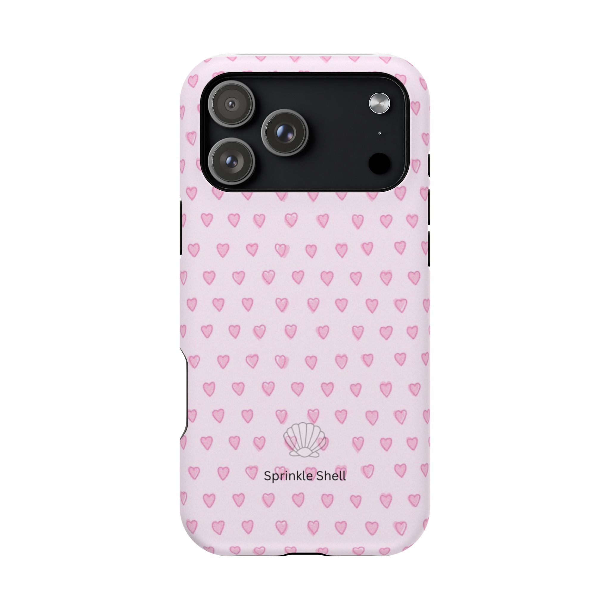 MagSafe pink hearts case