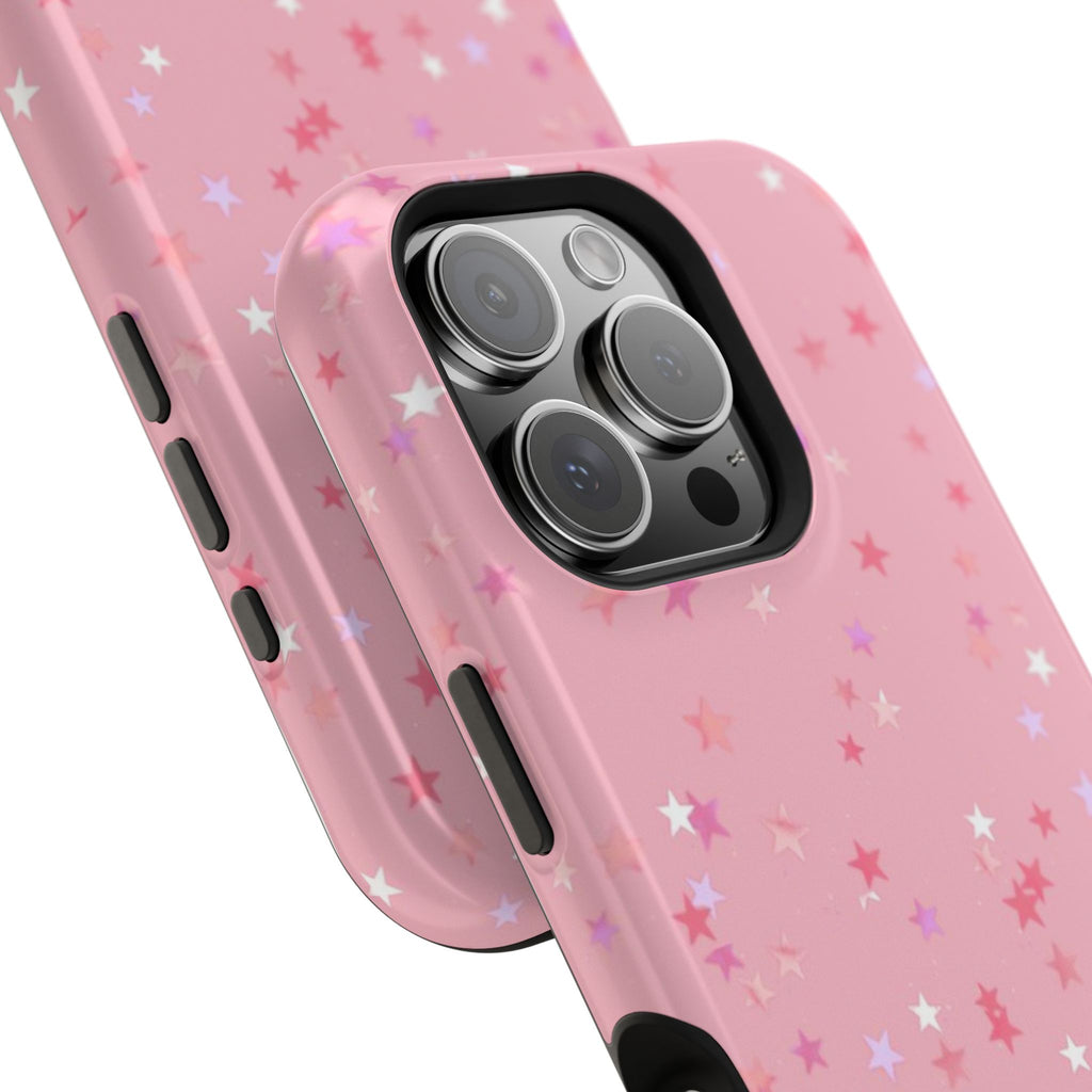 MagSafe pink multicolor stars case