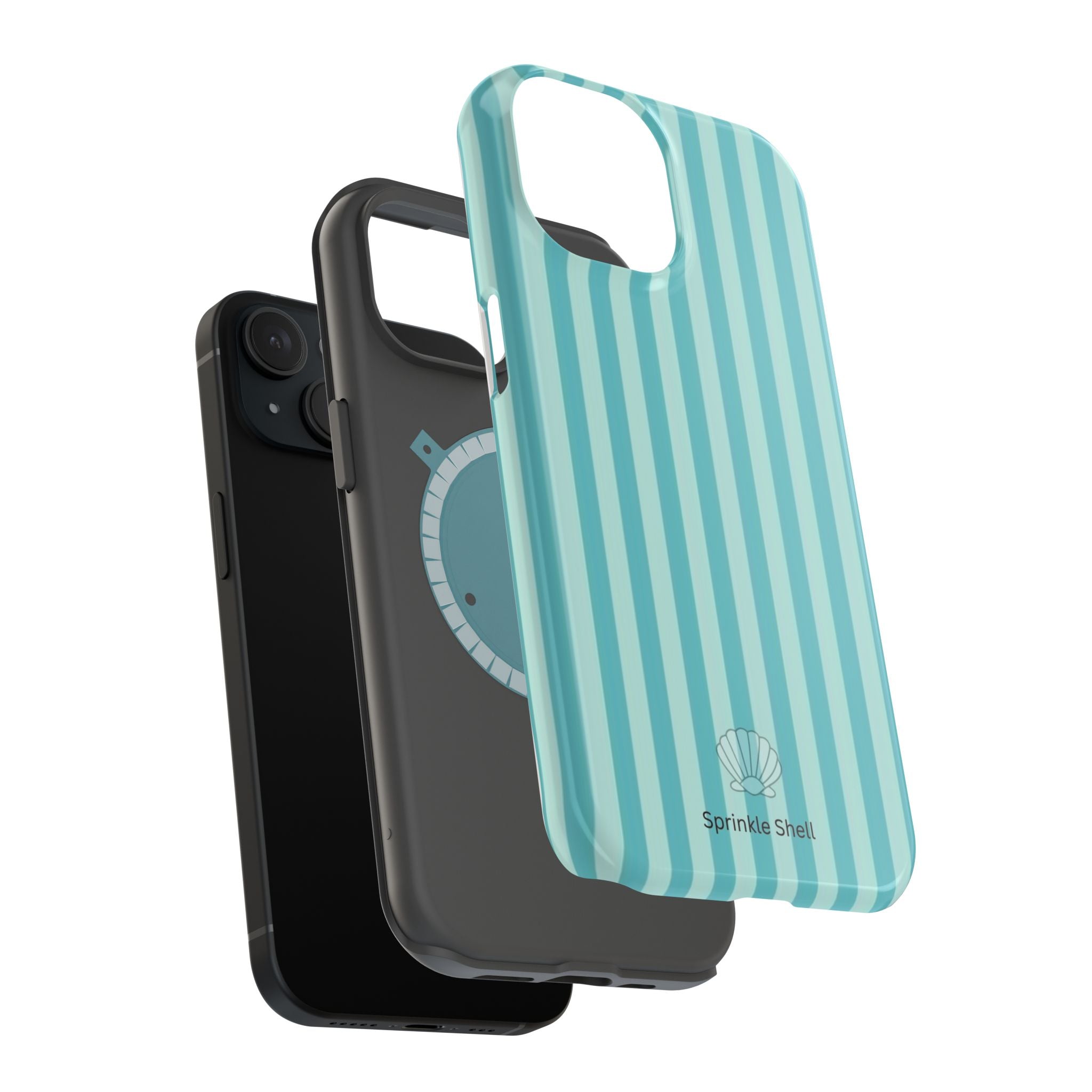 MagSafe teal striped case