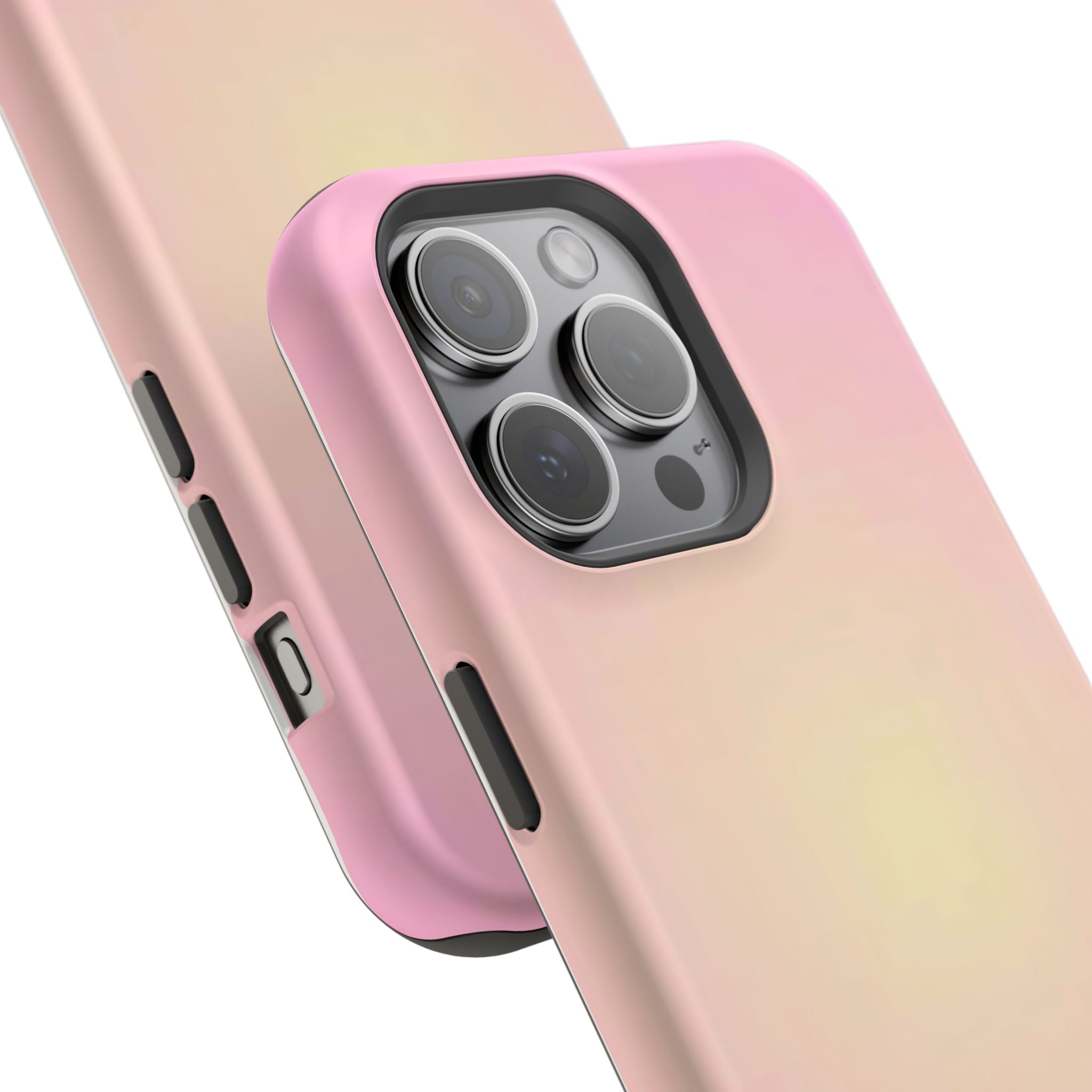 MagSafe light pink and yellow aura case