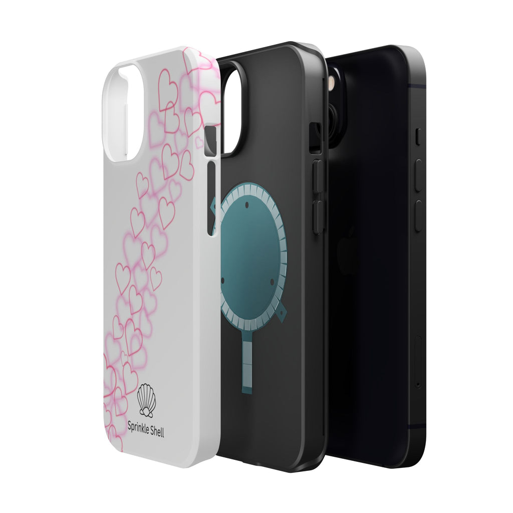 MagSafe pink hearts phone case