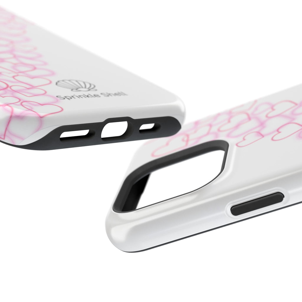 MagSafe pink hearts phone case