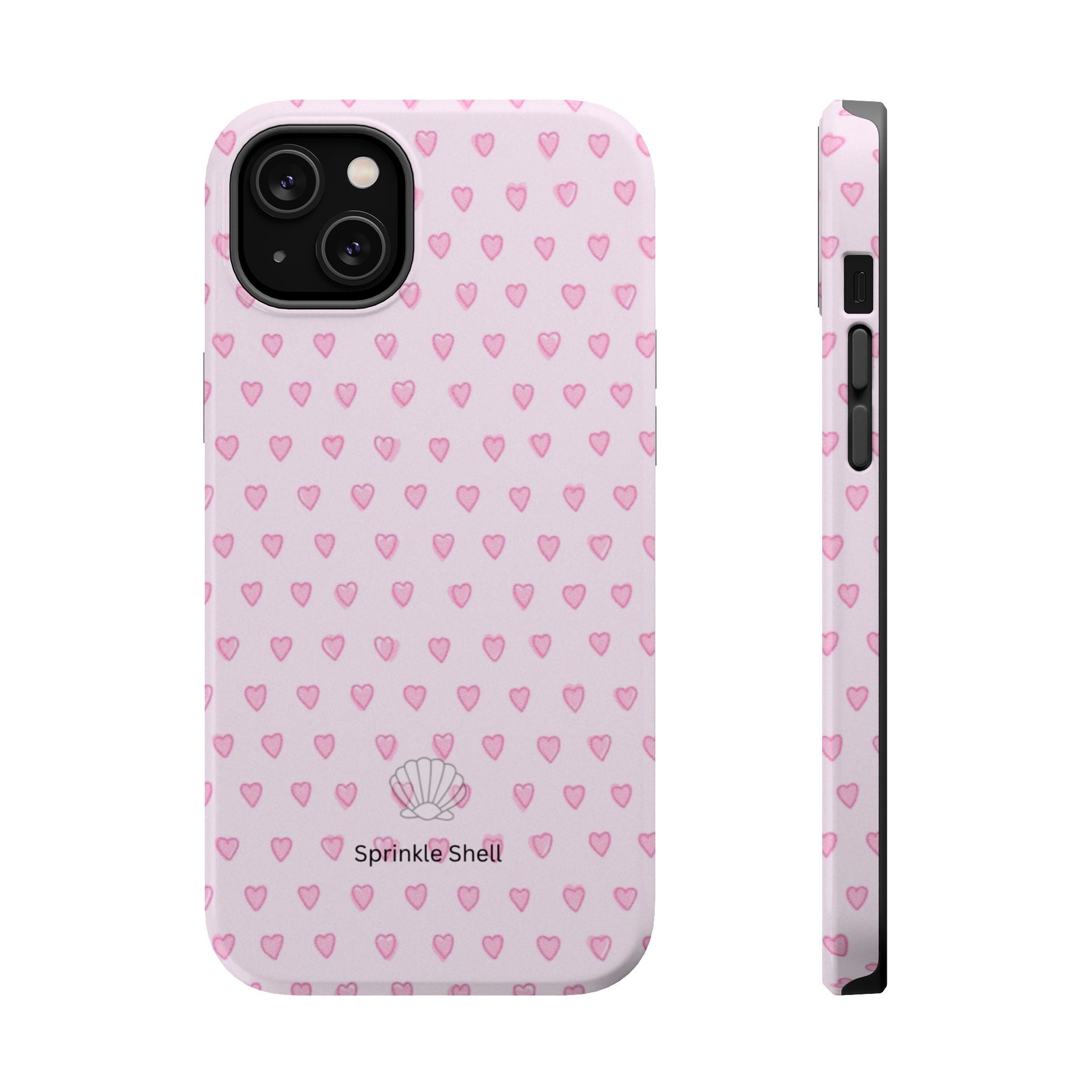 MagSafe pink hearts case