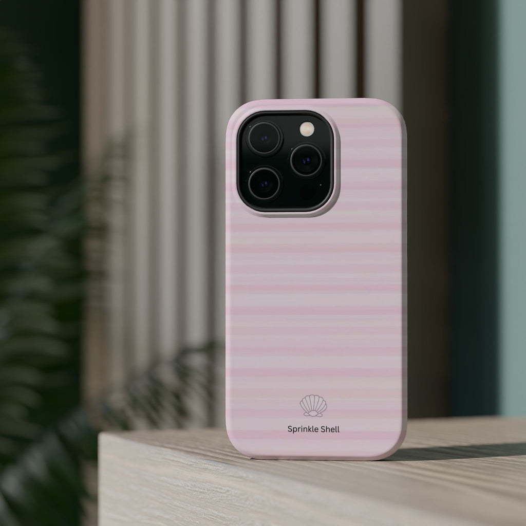 MagSafe pink stripes case