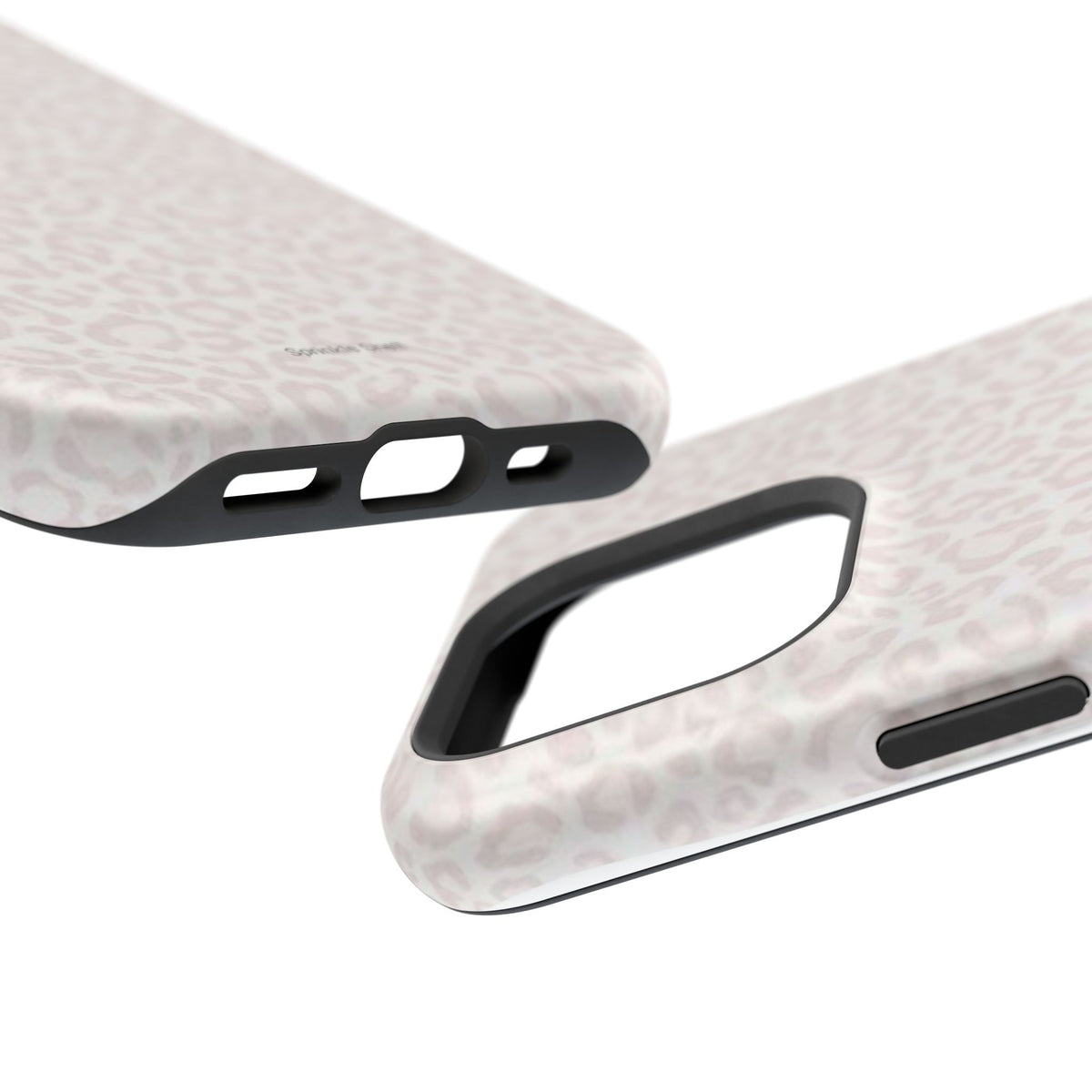 MagSafe white cheetah print case