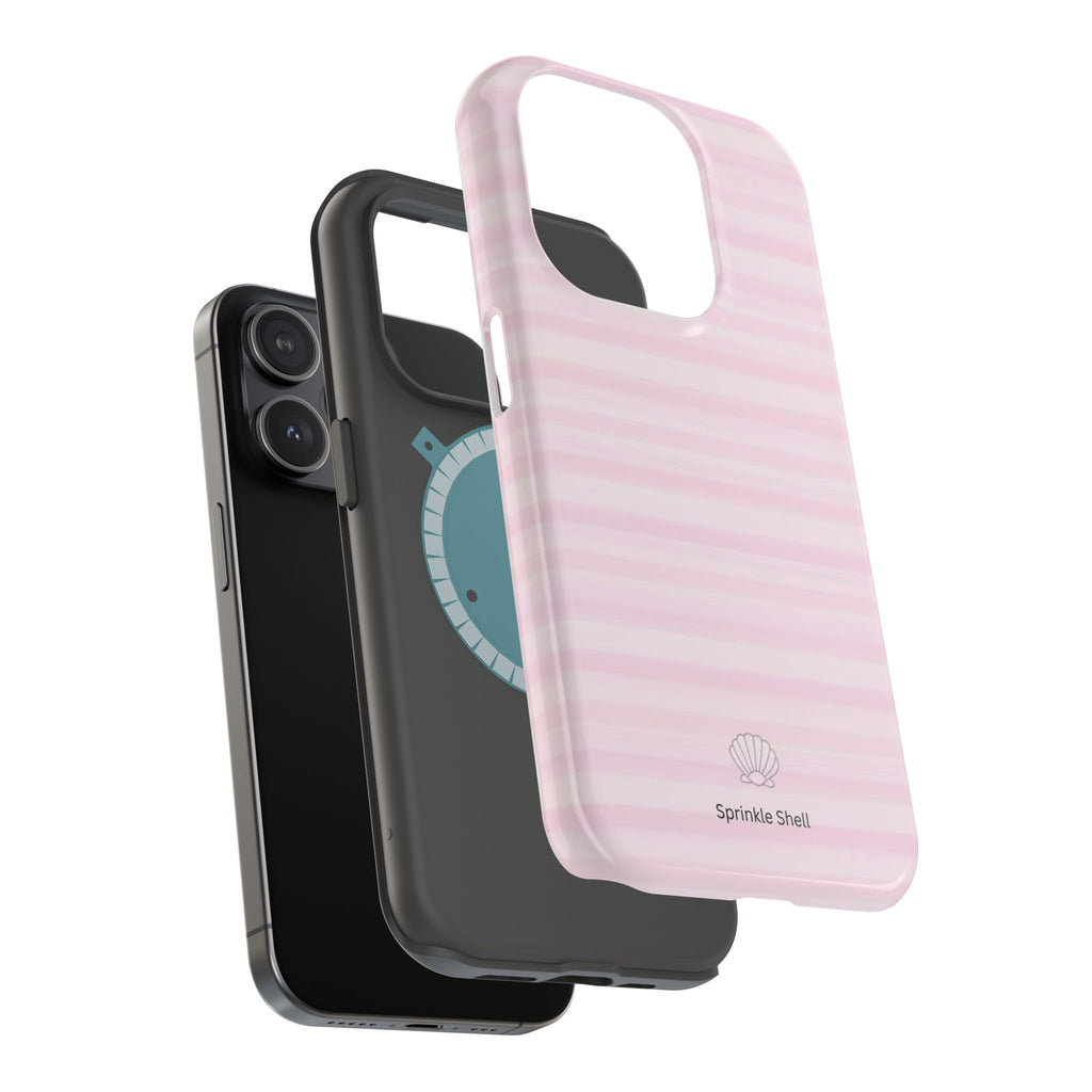 MagSafe pink stripes case