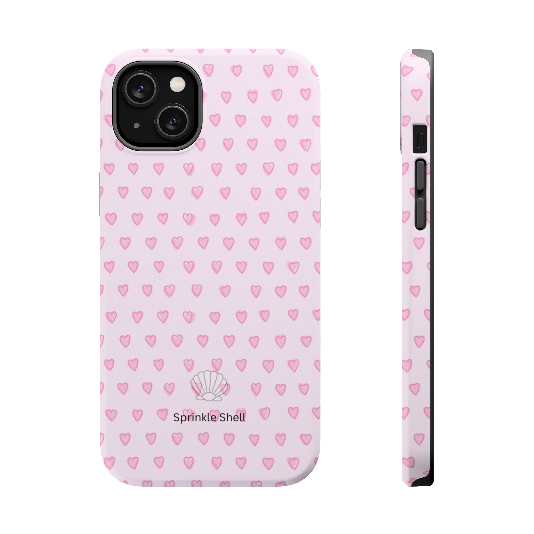 MagSafe pink hearts case