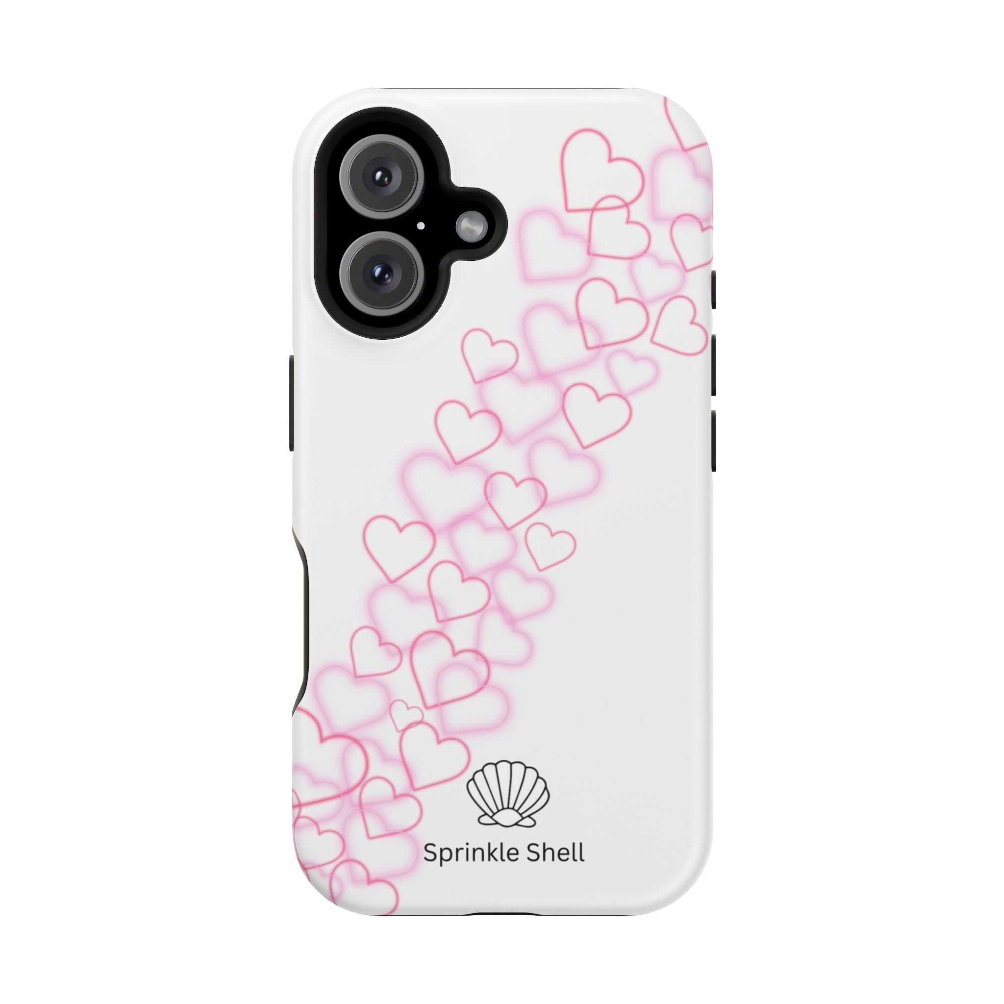 MagSafe pink hearts phone case