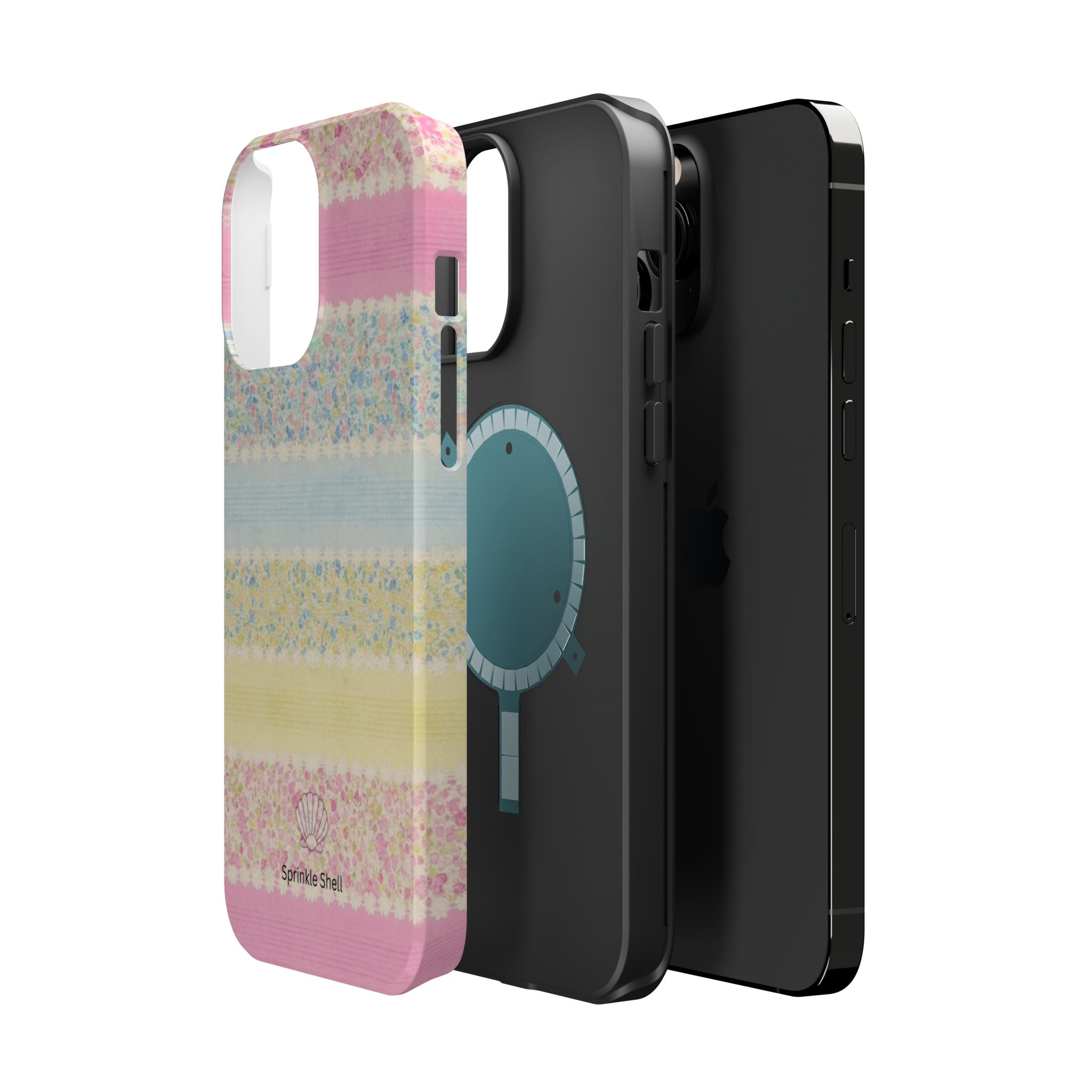 MagSafe pastel floral striped case