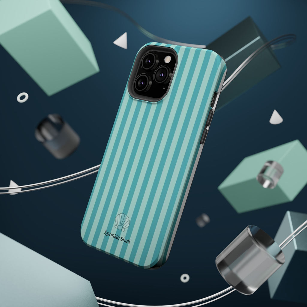 MagSafe teal striped case
