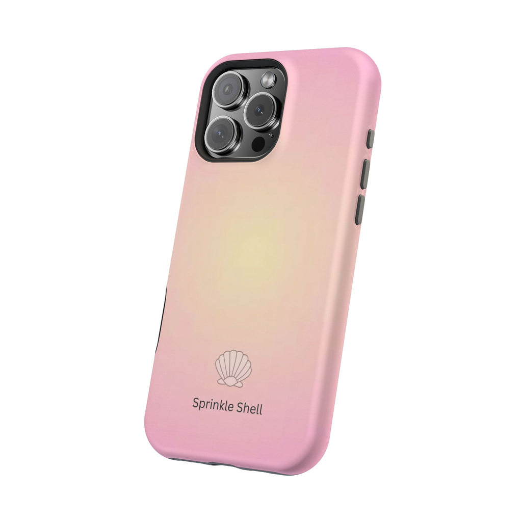 MagSafe light pink and yellow aura case