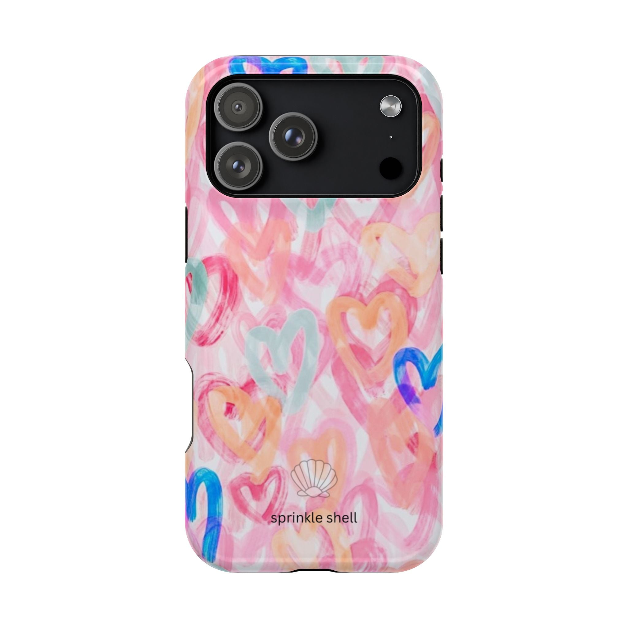 MagSafe rainbow hearts case