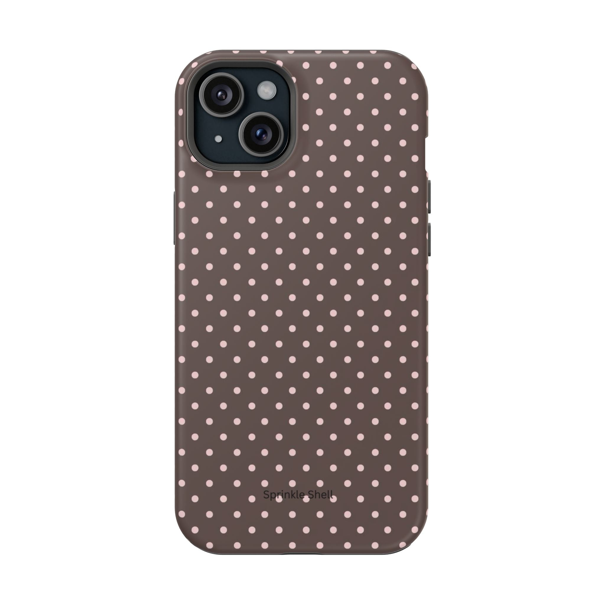 MagSafe Brown And Pink Polkadot Iphone Case