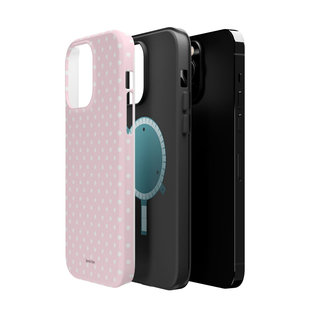 MagSafe light pink polka dots case