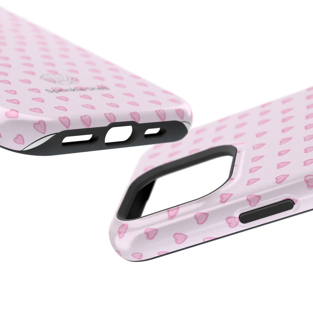 MagSafe pink hearts case