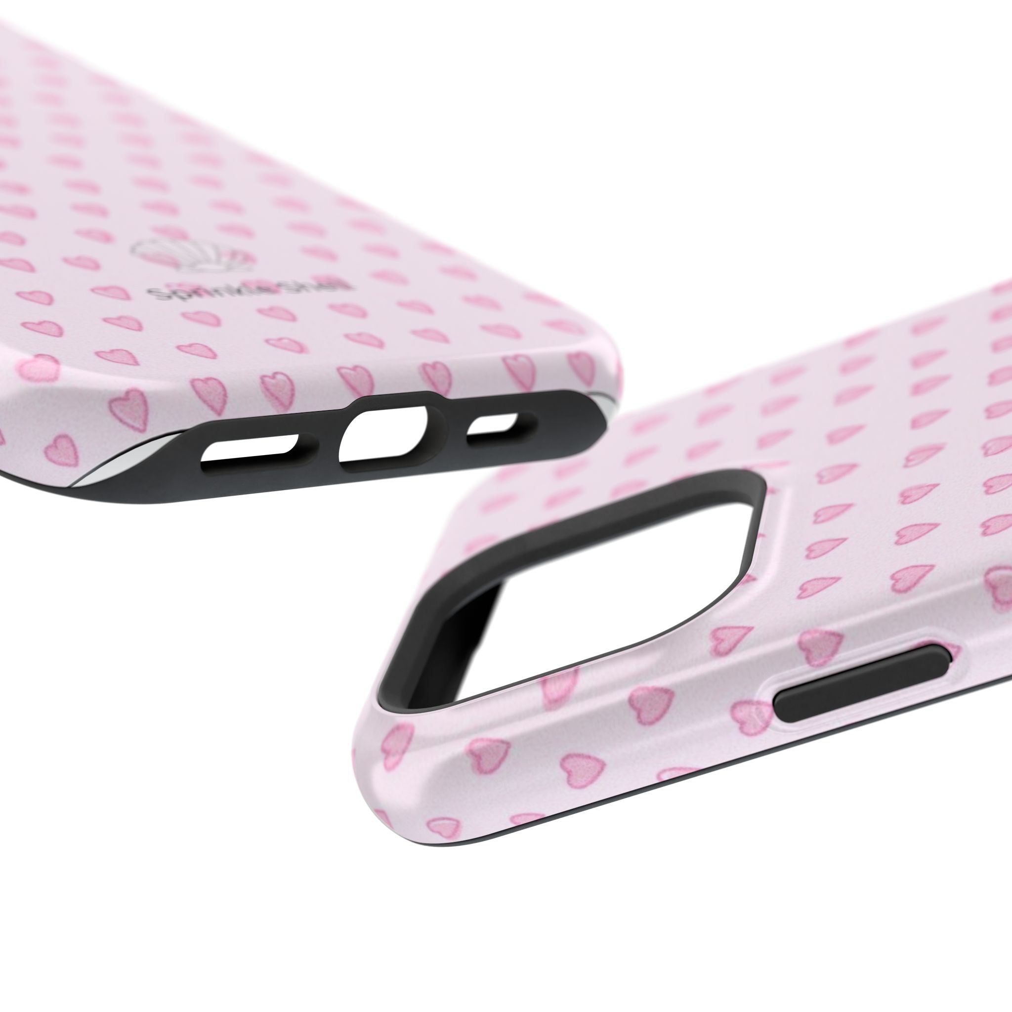 MagSafe pink hearts case