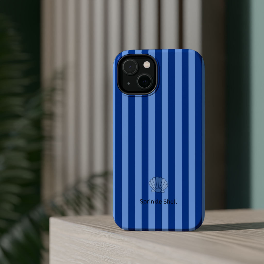 MagSafe blue striped case