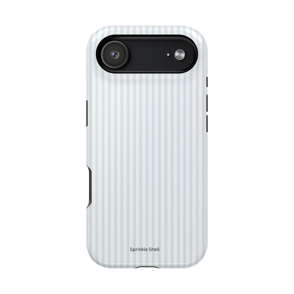 MagSafe light blue stripes iphone case