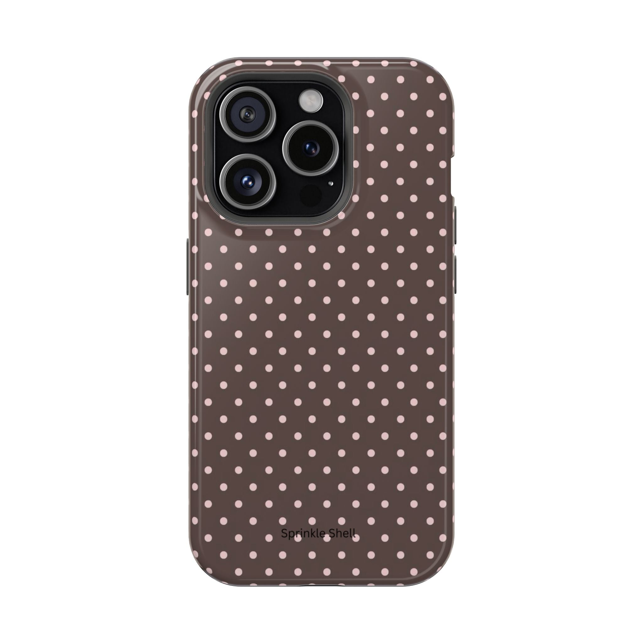 MagSafe Brown And Pink Polkadot Iphone Case