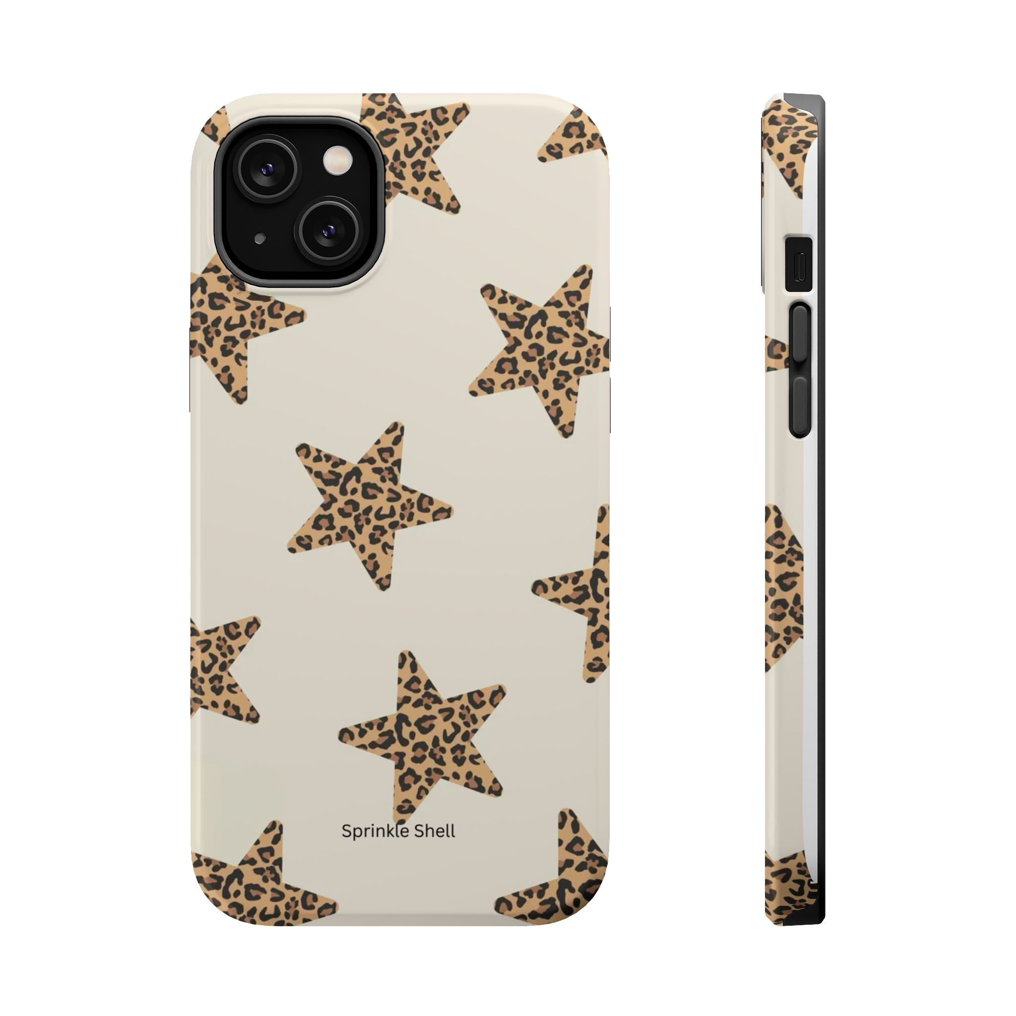 MagSafe Cheetah Print Stars iPhone Case