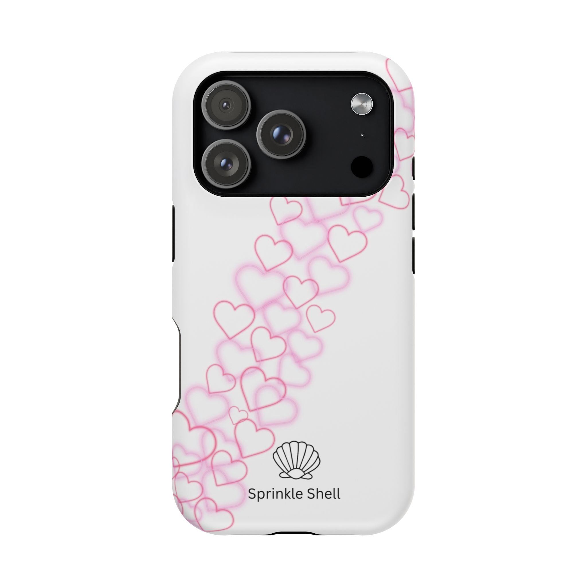 MagSafe pink hearts phone case