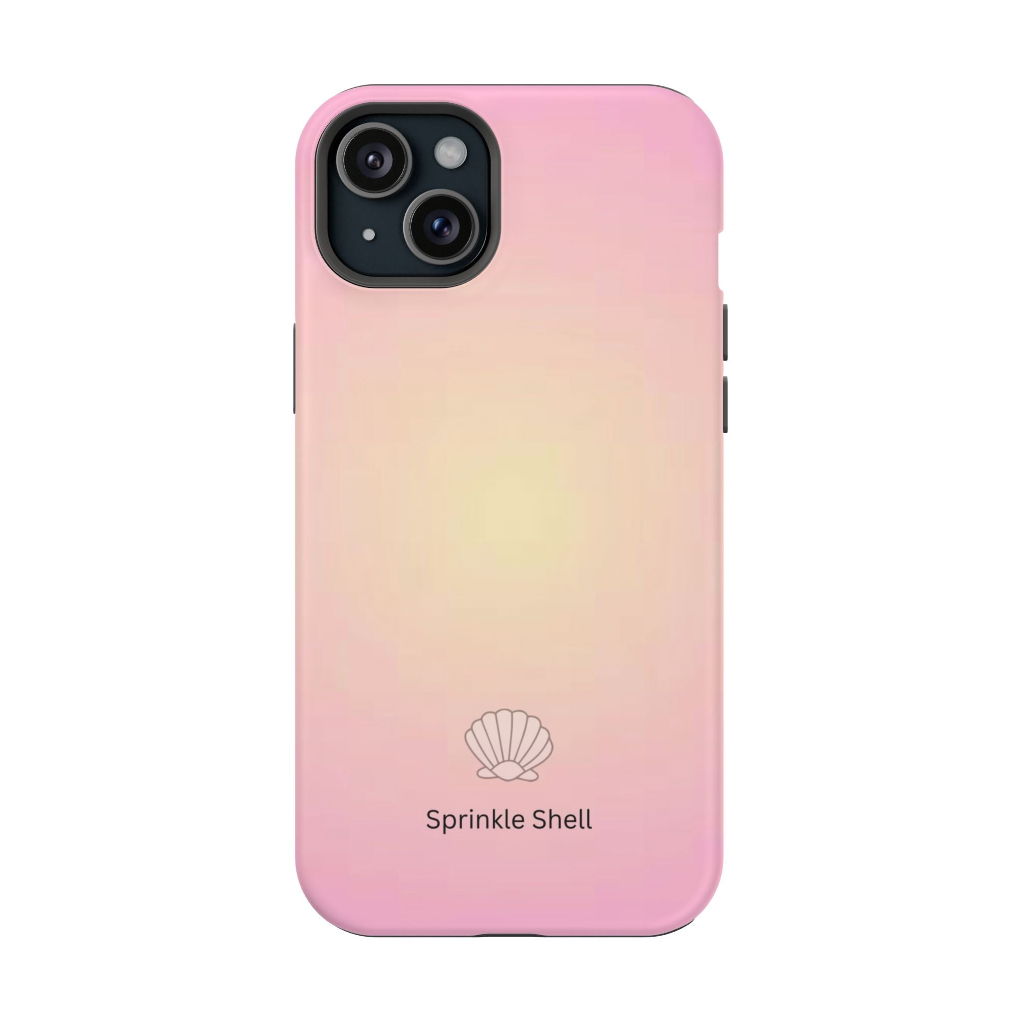 MagSafe light pink and yellow aura case