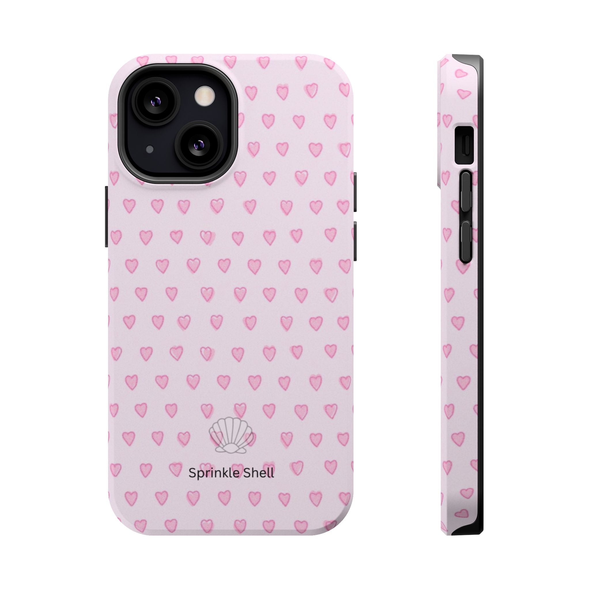 MagSafe pink hearts case