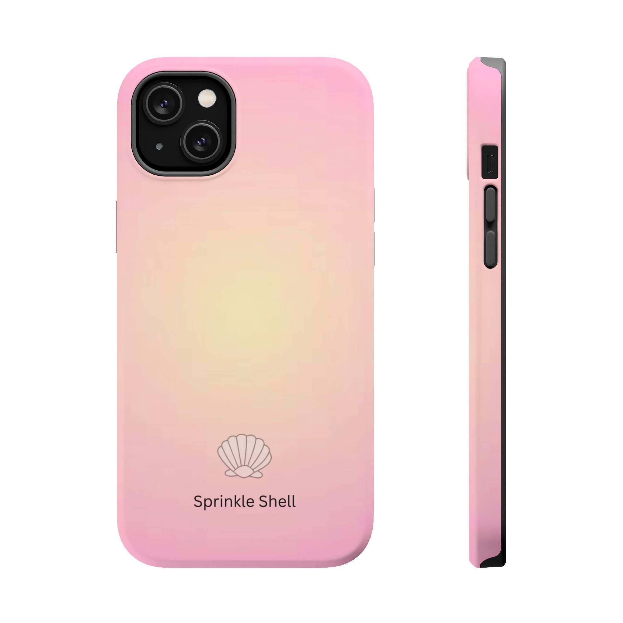 MagSafe light pink and yellow aura case