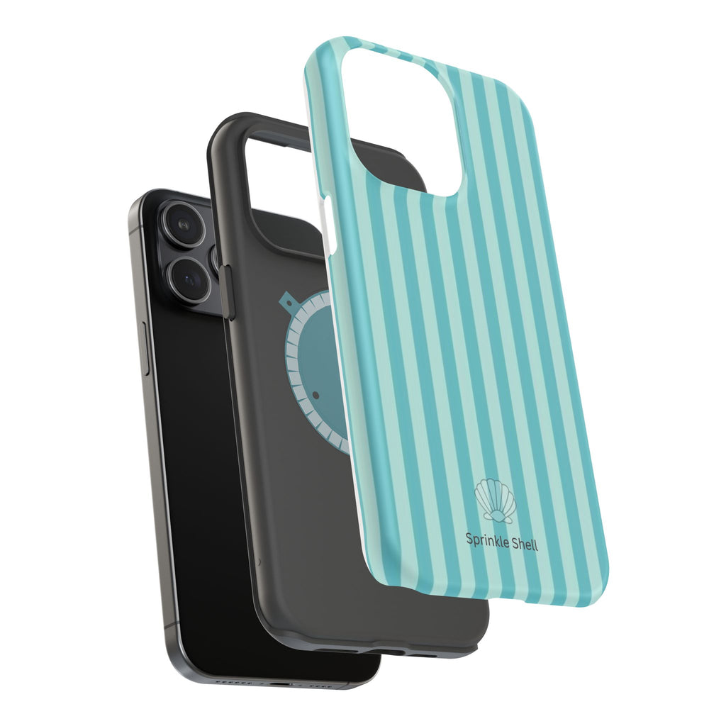 MagSafe teal striped case