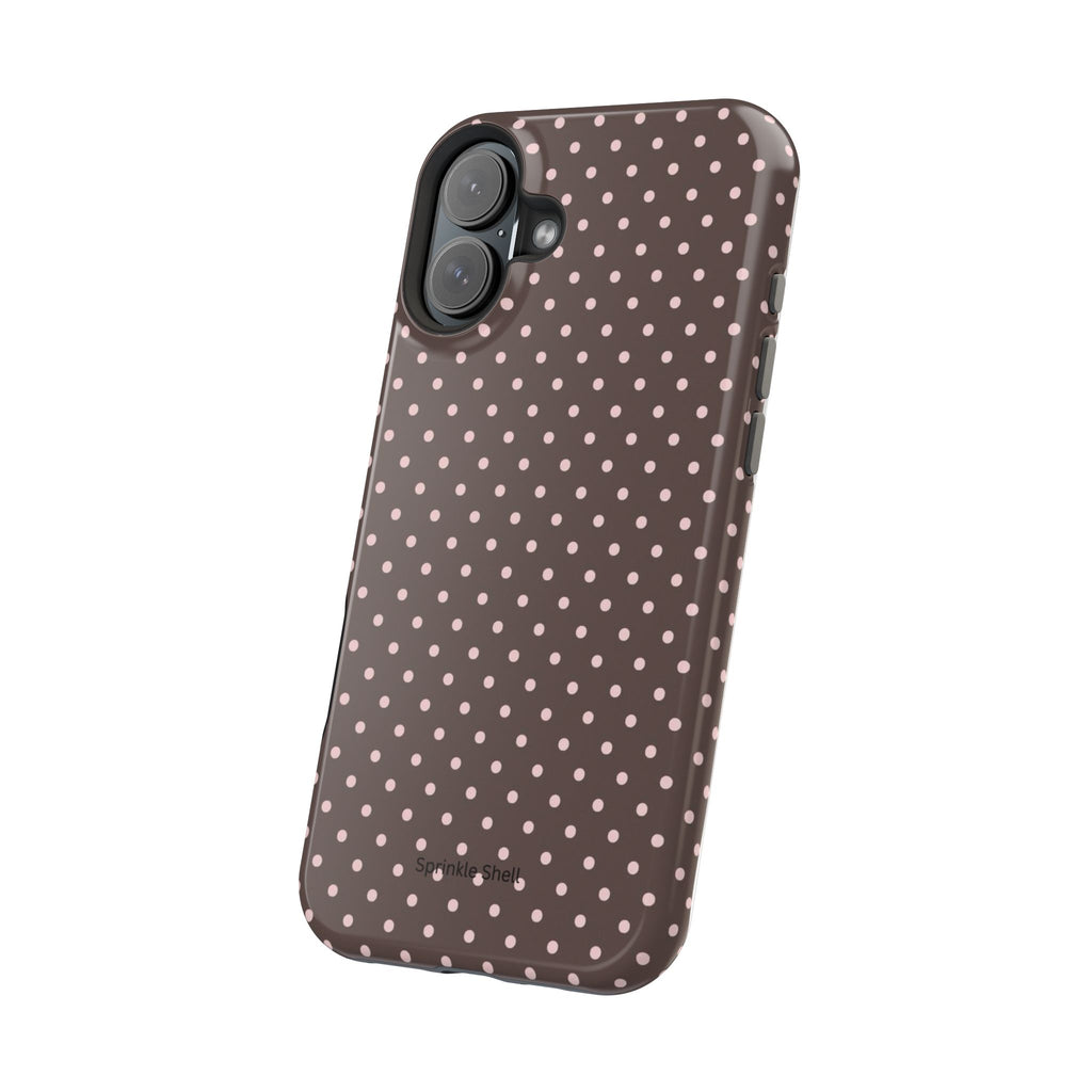 MagSafe Brown And Pink Polkadot Iphone Case
