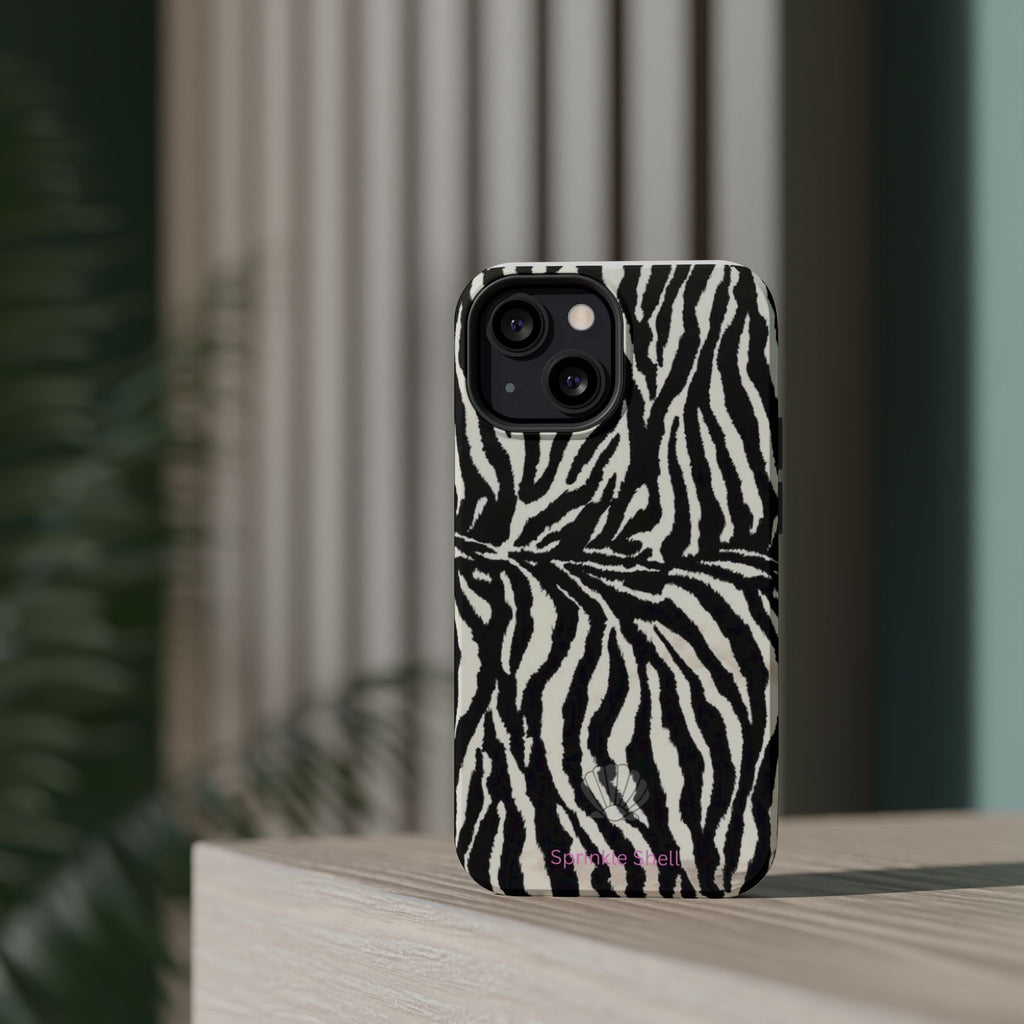 MagSafe black zebra print case