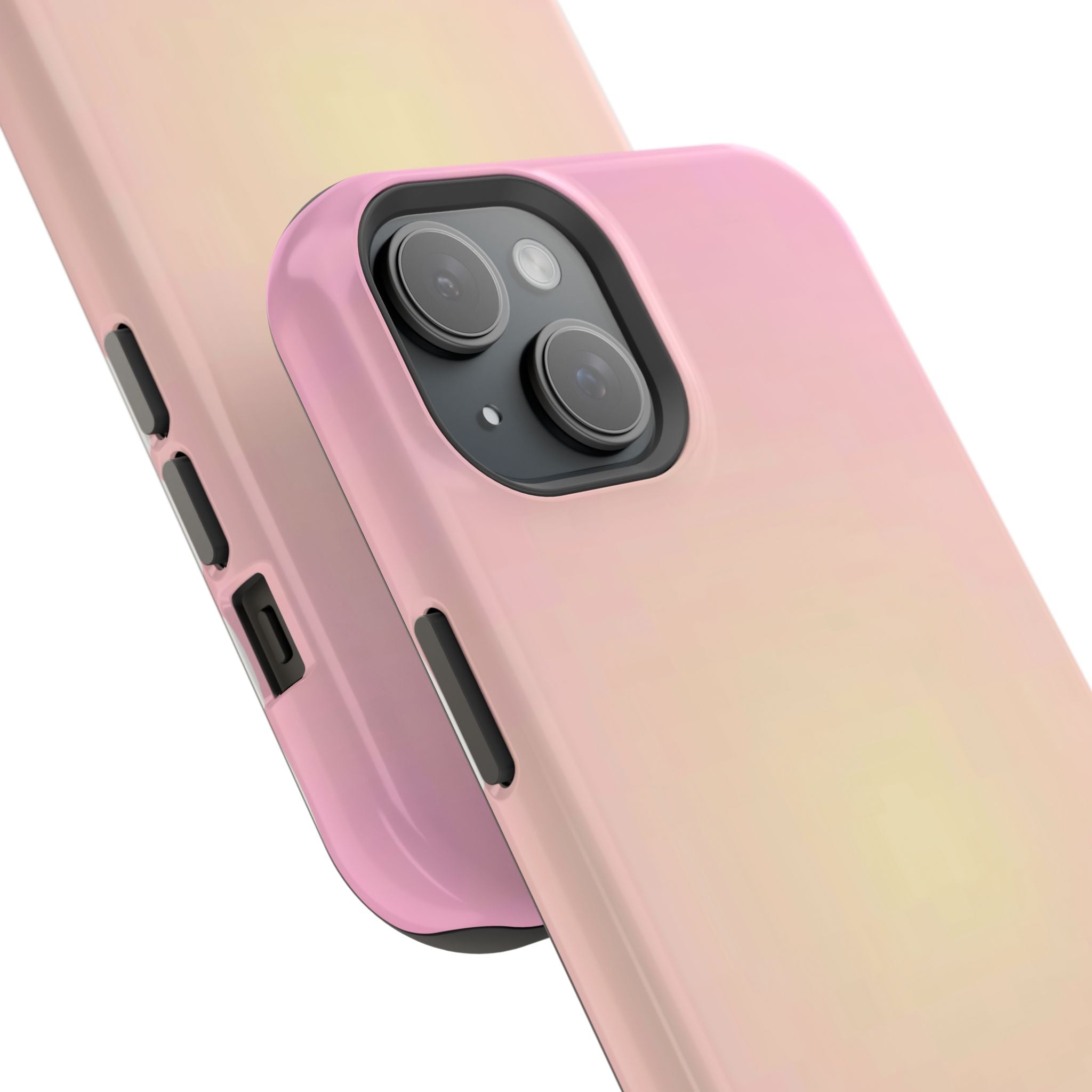 MagSafe light pink and yellow aura case