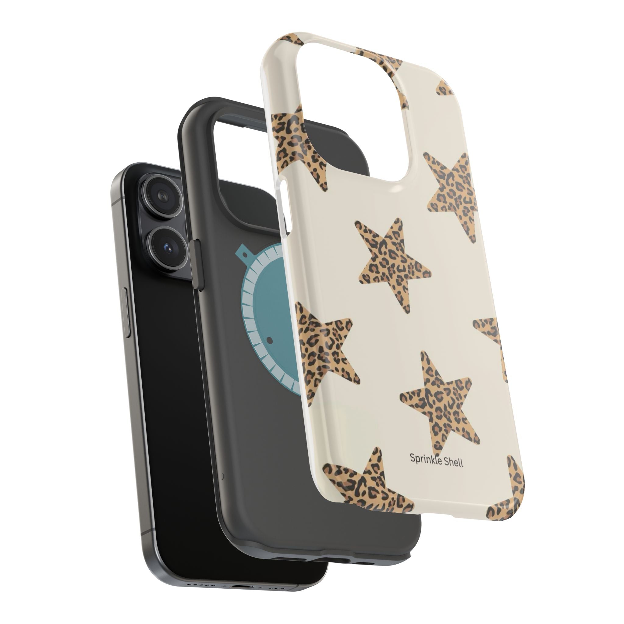 MagSafe Cheetah Print Stars iPhone Case