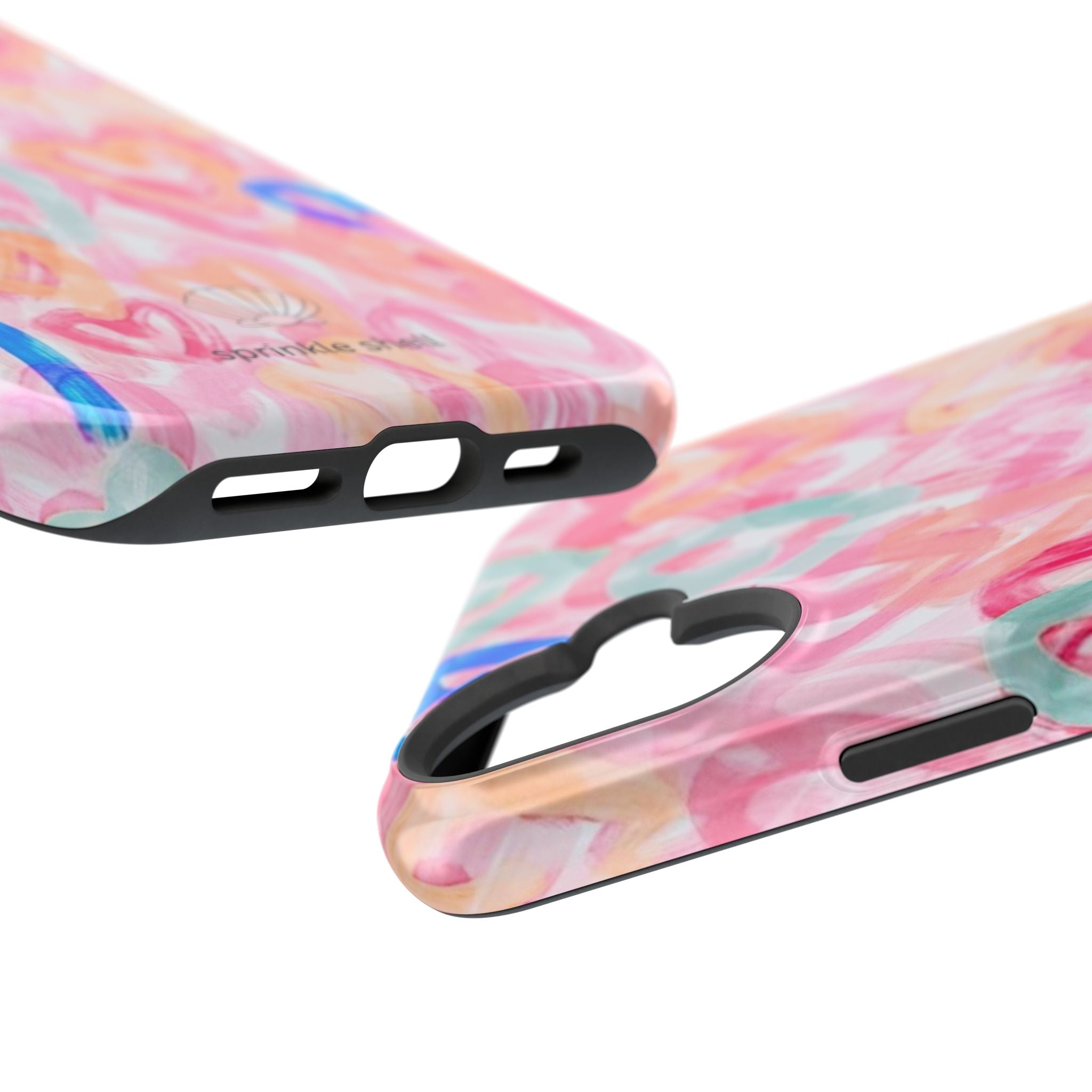 MagSafe rainbow hearts case