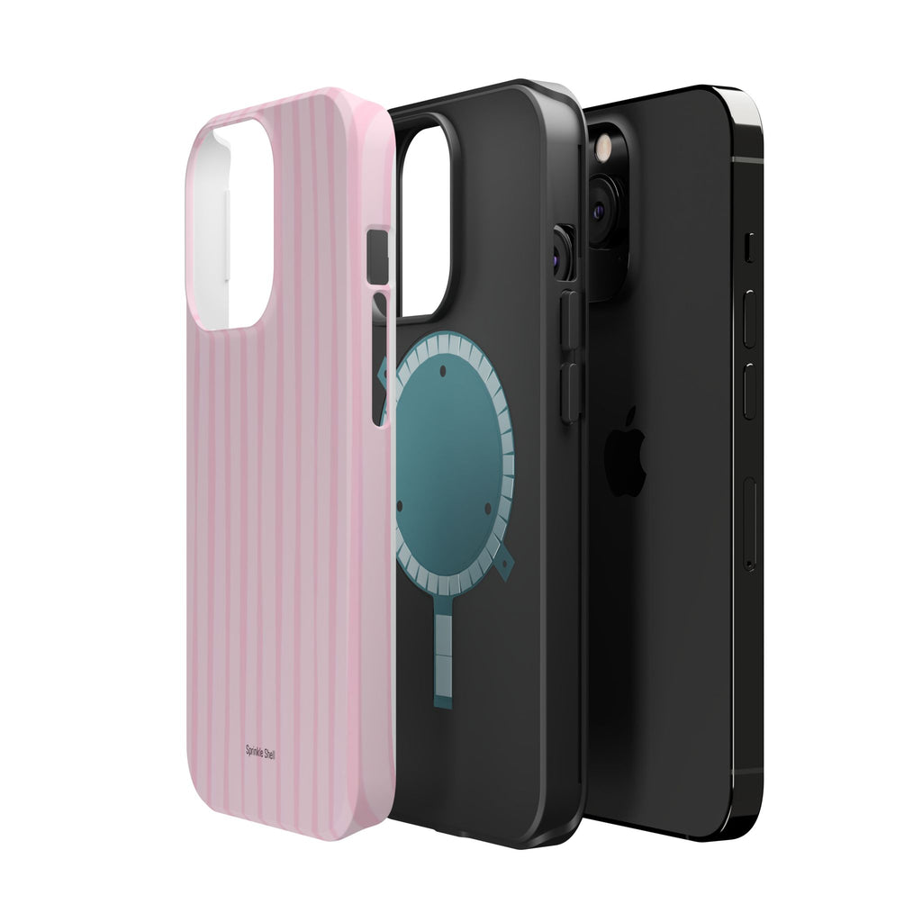 MagSafe pink uneven lines case